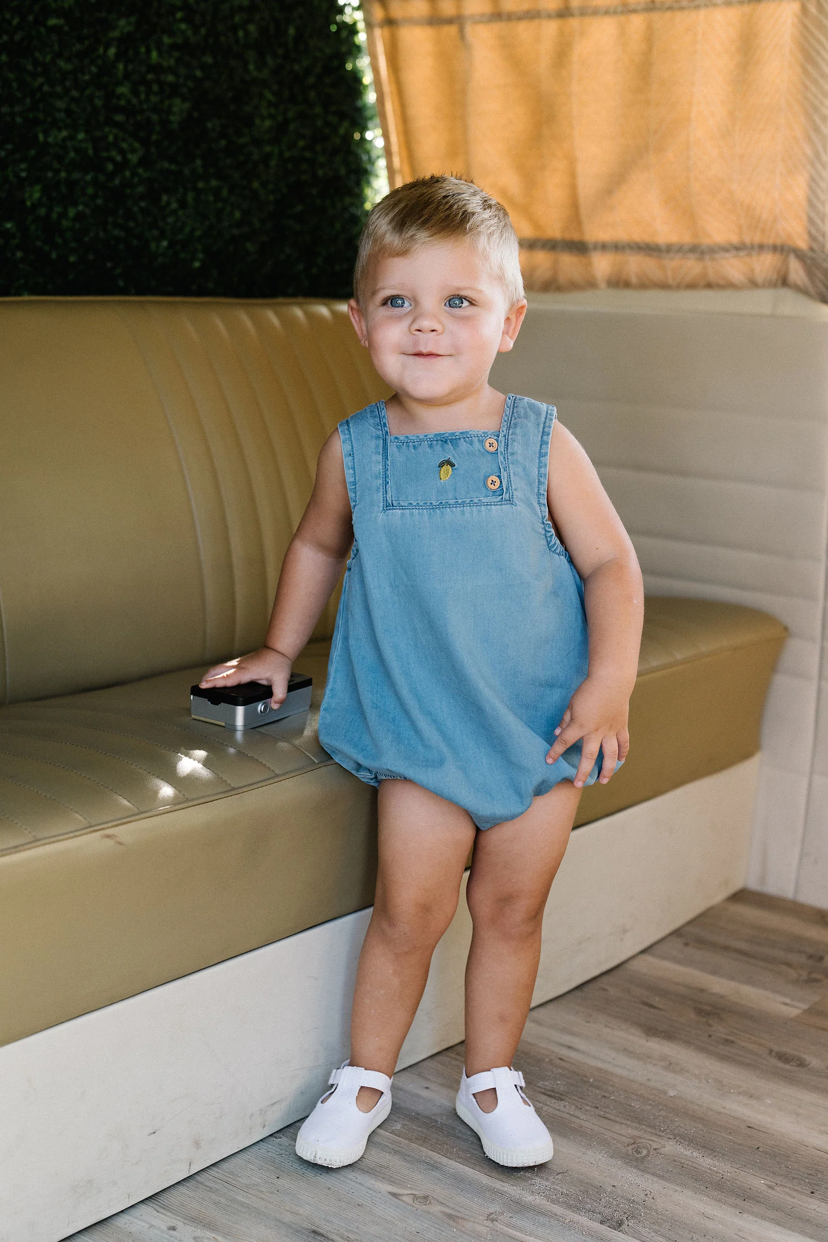 ANALOGIE BLUE TENCEL DENIM CAPSULE BOYS ROMPER [FINAL SALE] - Image 2