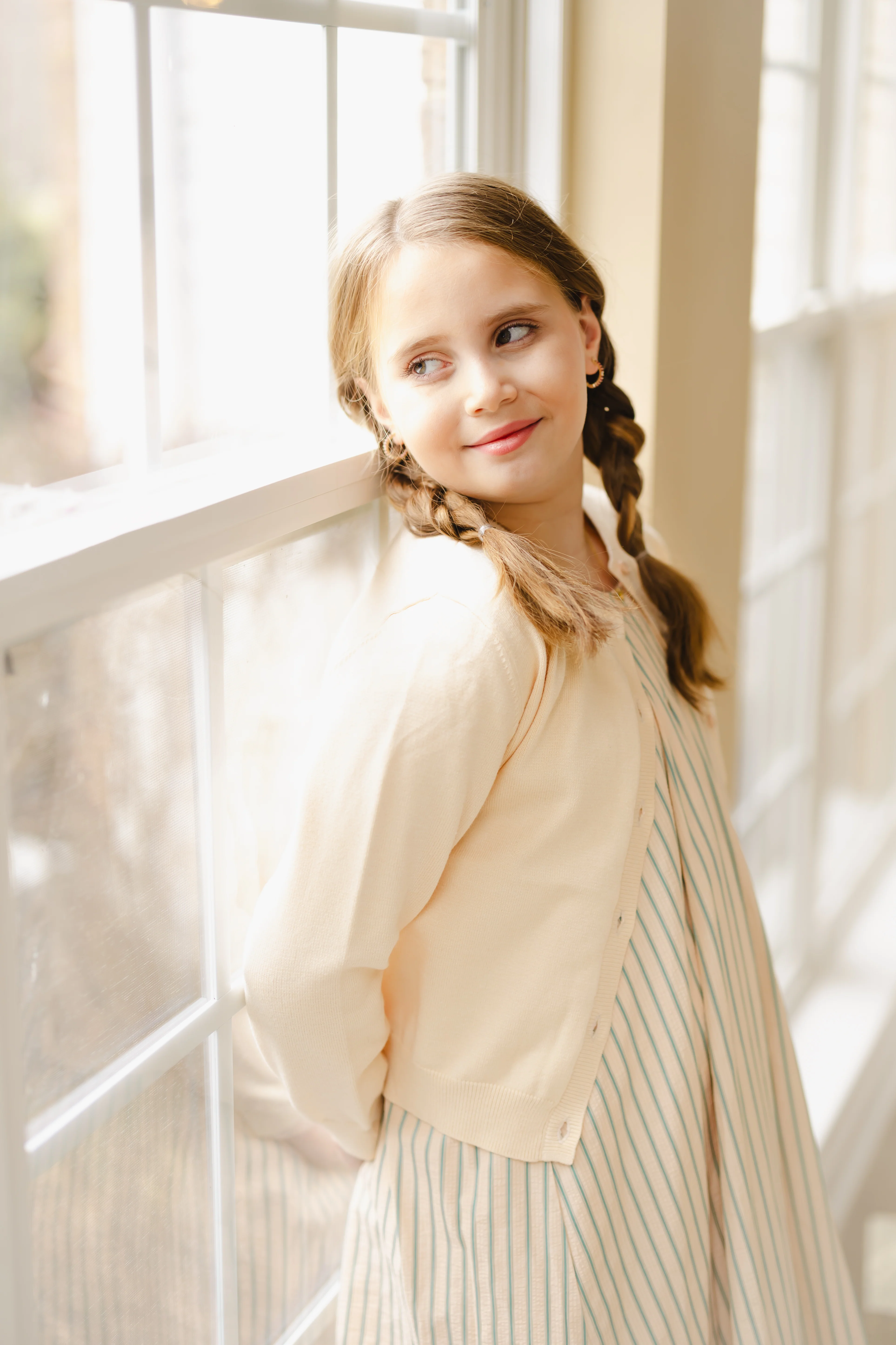ARDE PEACH BUTTON CARDIGAN [FINAL SALE] - Image 2