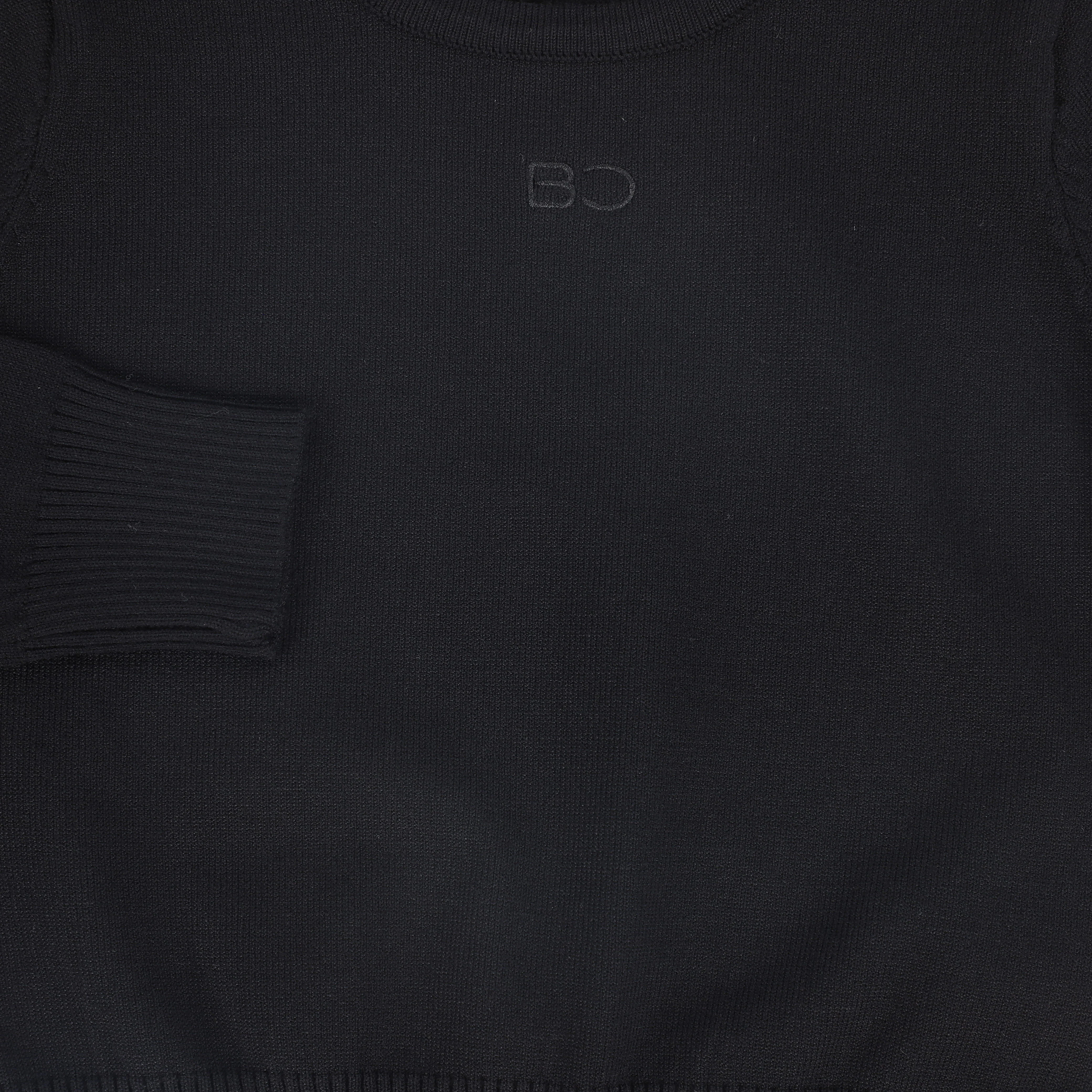 BACE COLLECTION BLACK LOGO EMBROIDERED CREWNECK SWEATER [FINAL SALE] - Image 3