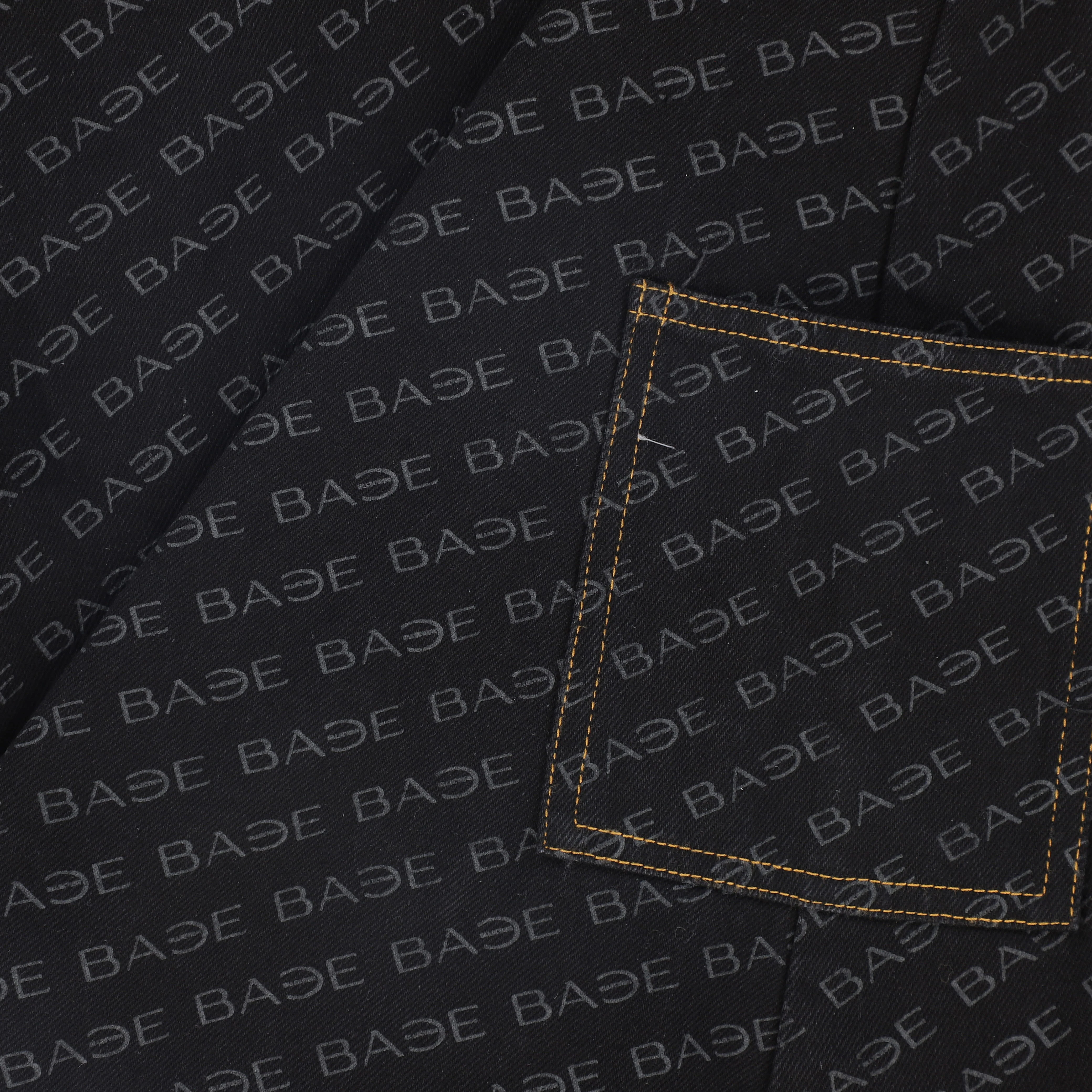 BACE COLLECTION BLACK PRINTED DENIM JUMPER [FINAL SALE] - Image 3