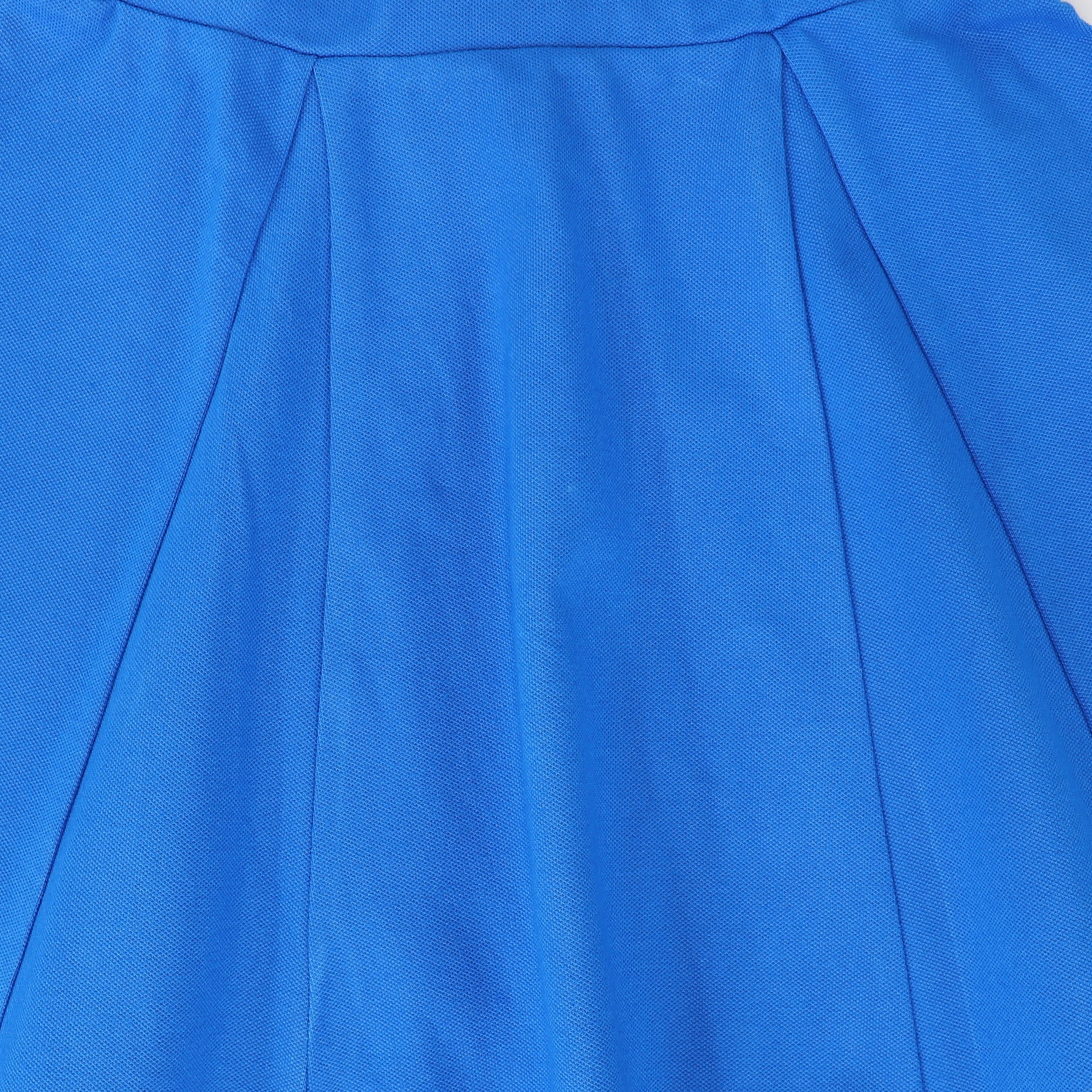 BACE COLLECTION BLUE PIQUE CIRCLE SKIRT [FINAL SALE] - Image 3