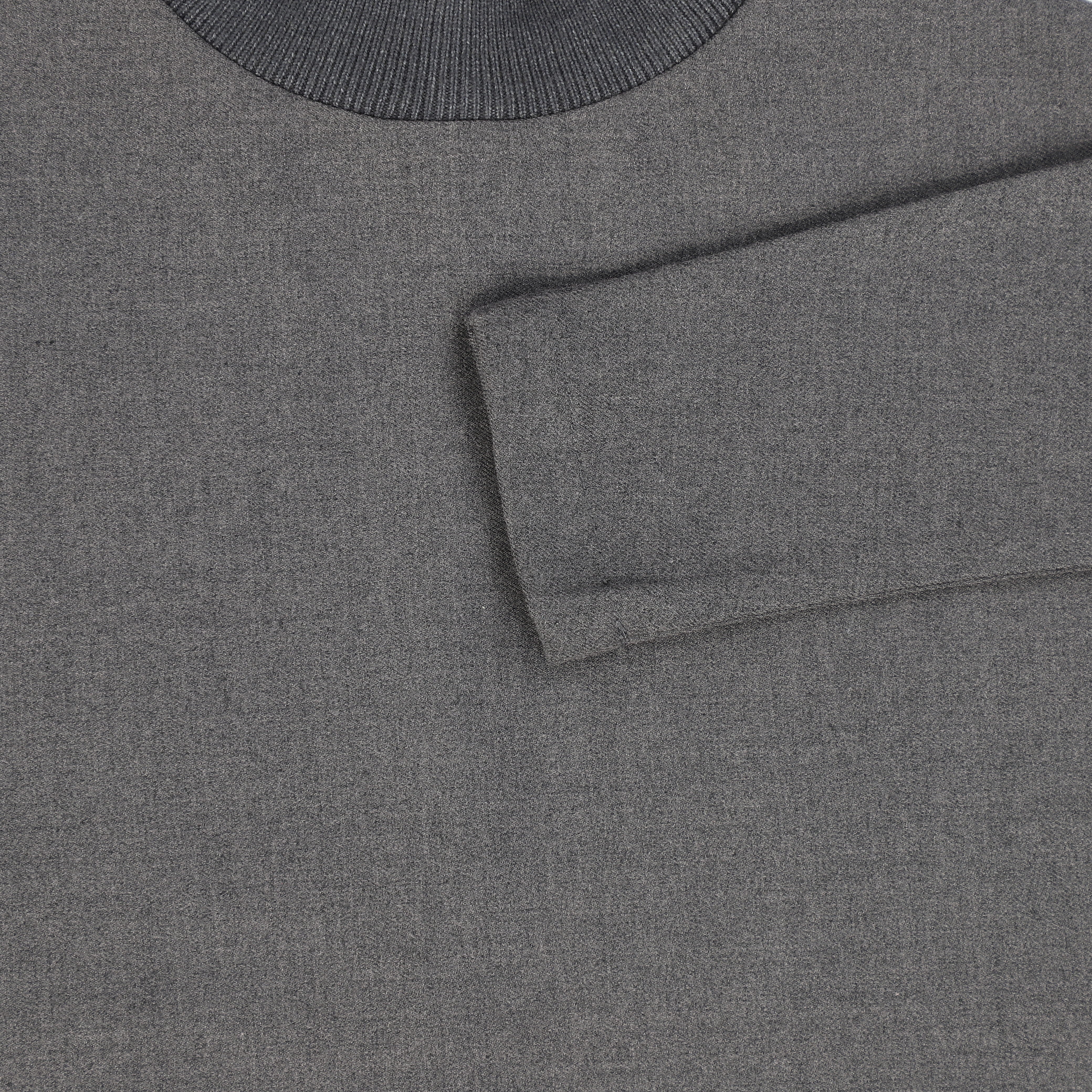 BACE COLLECTION CHARCOAL CROPPED PULLOVER SWEATER [FINAL SALE] - Image 3