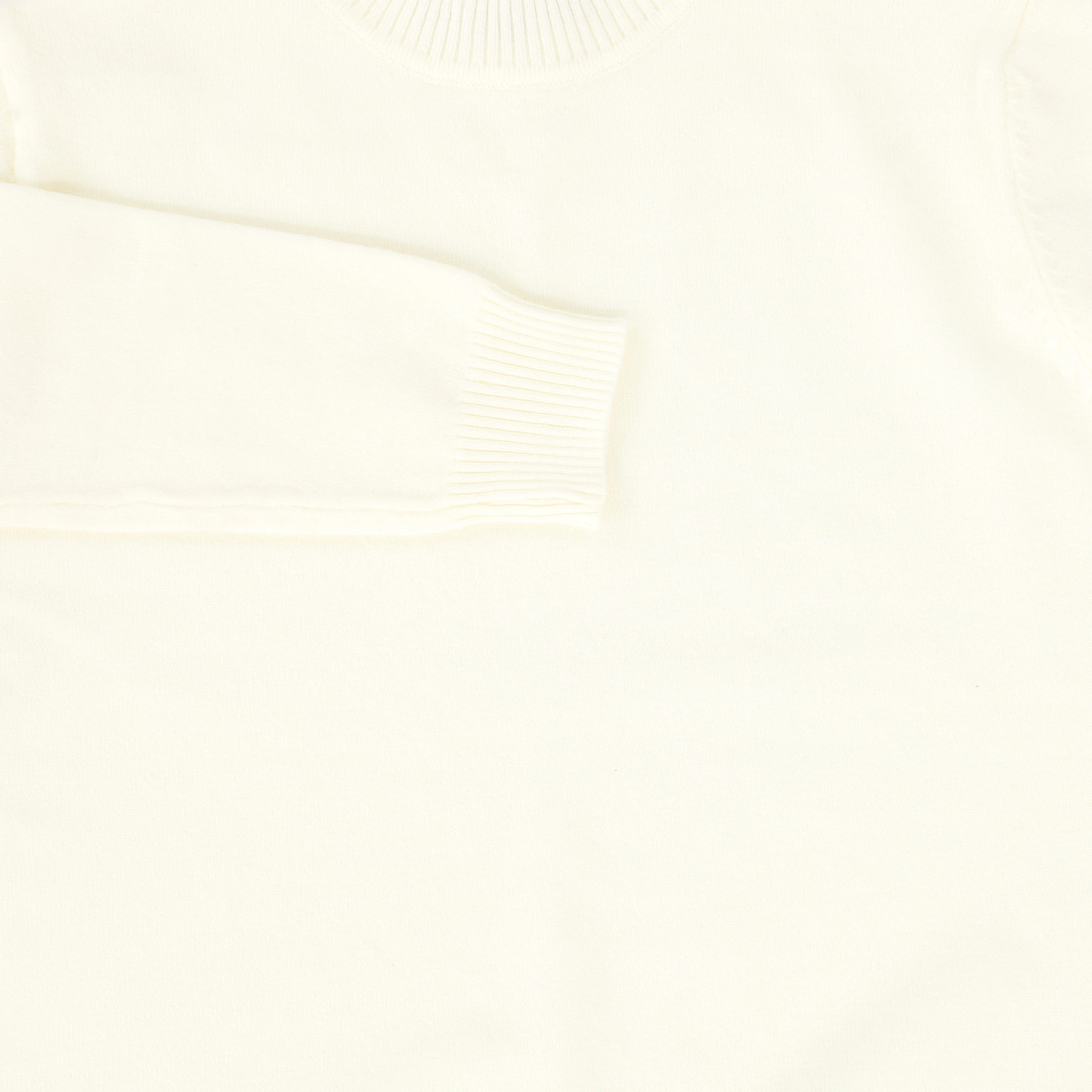 Bace Collection Cream Ribbed Crewneck Knit Sweater [FINAL SALE] - Image 3