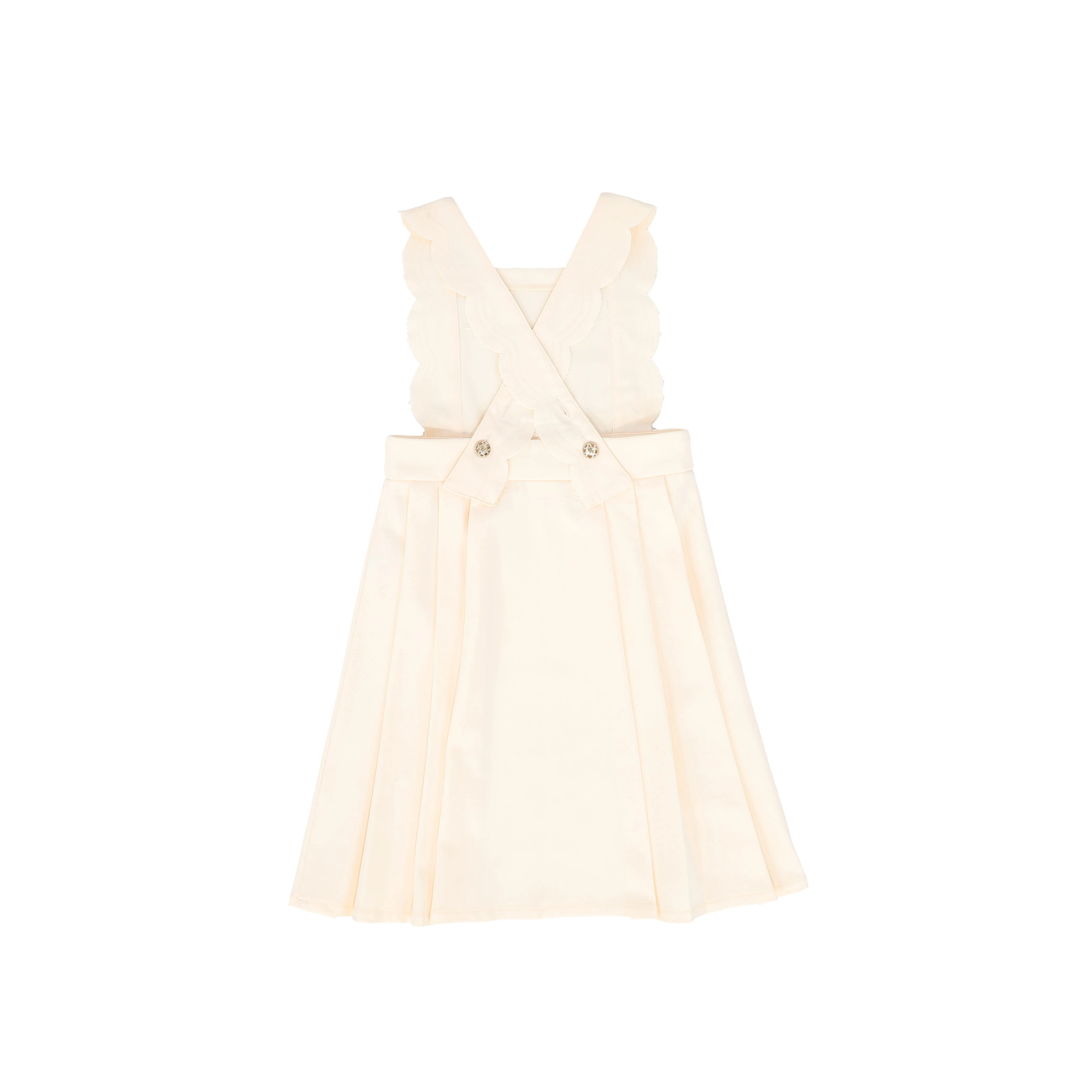 Bace Collection Cream Scallop Pleated Jumper [FINAL SALE] - Image 2