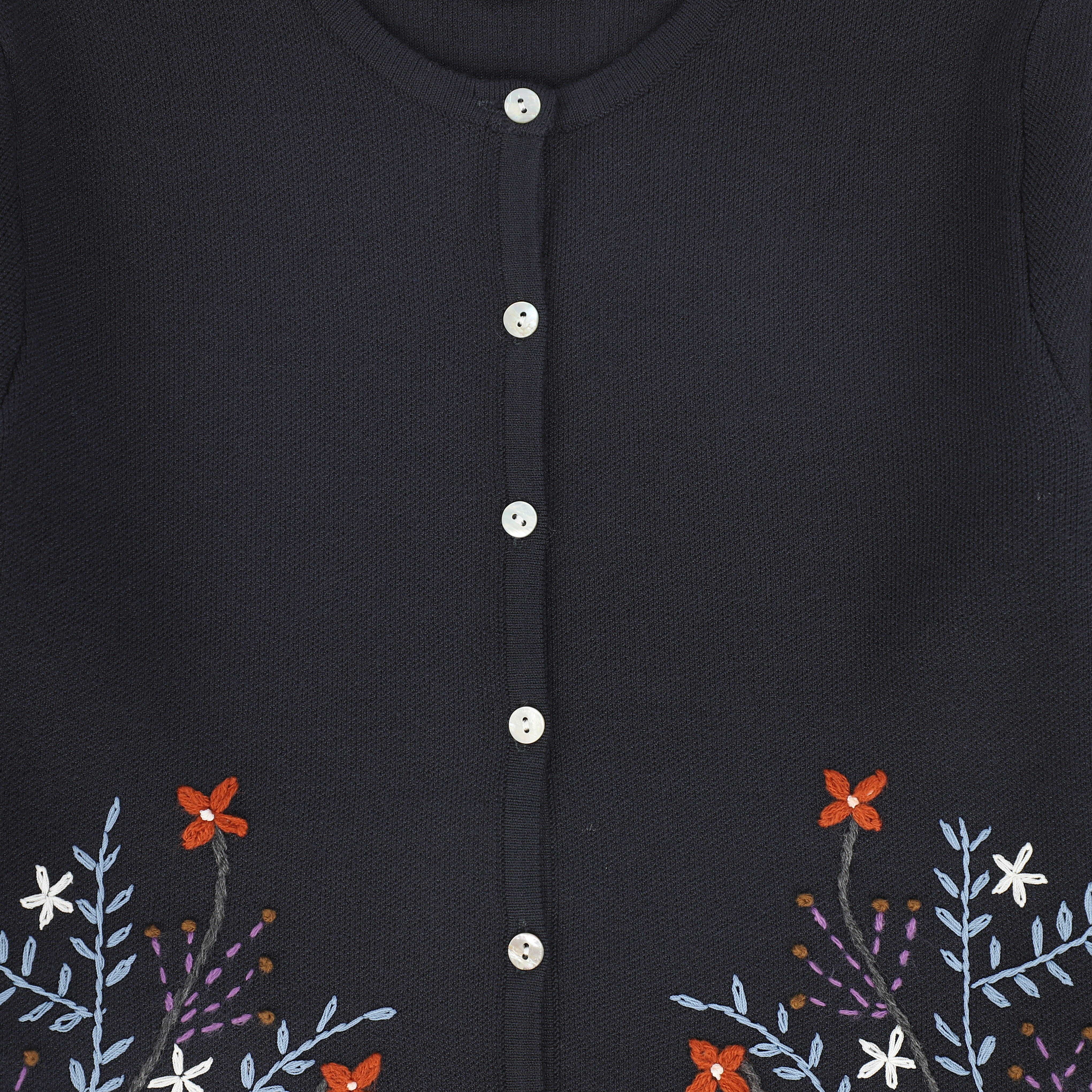 BACE COLLECTION GREY EMBROIDERED CARDIGAN [FINAL SALE] - Image 3