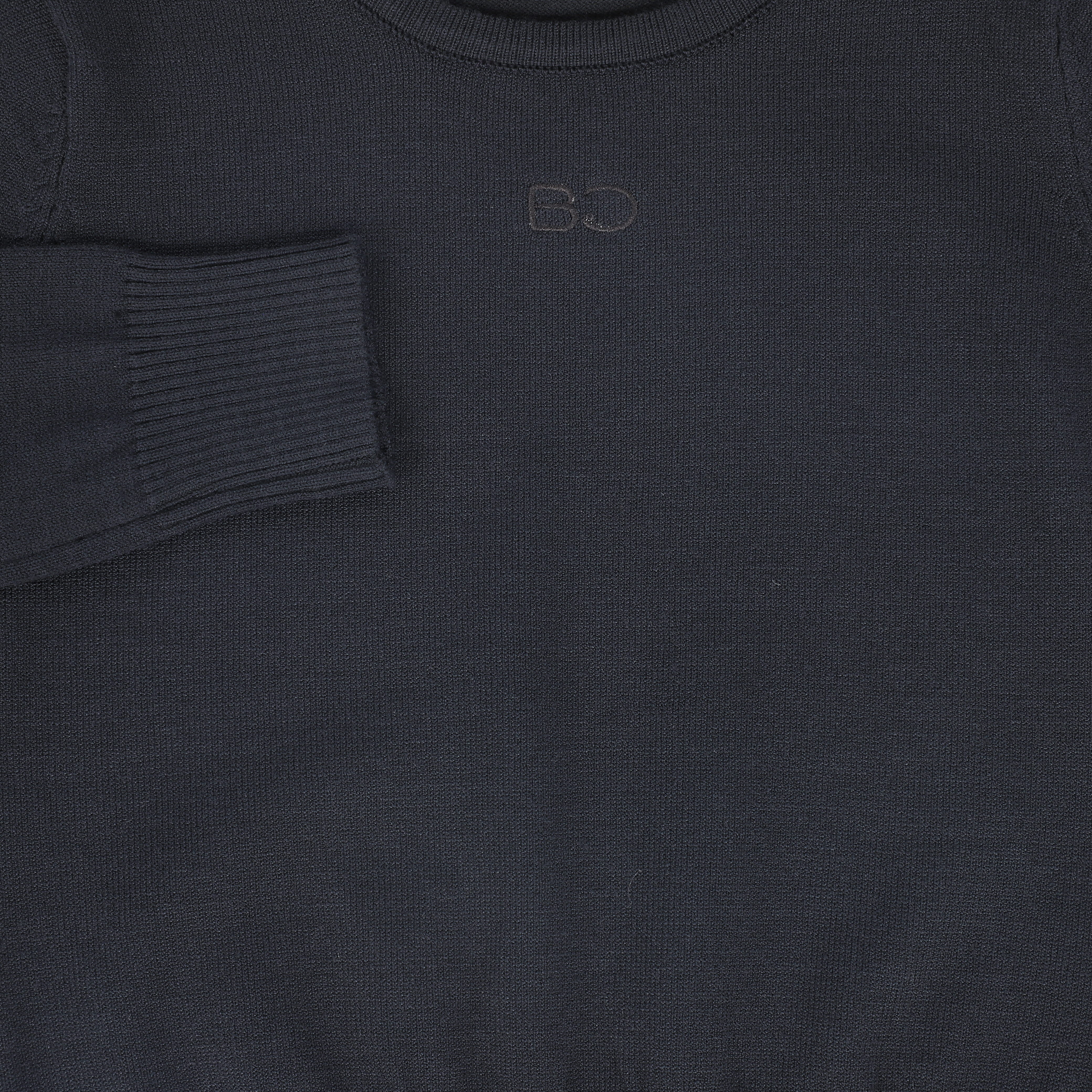 BACE COLLECTION GREY LOGO EMBROIDERED CREWNECK SWEATER [FINAL SALE] - Image 3