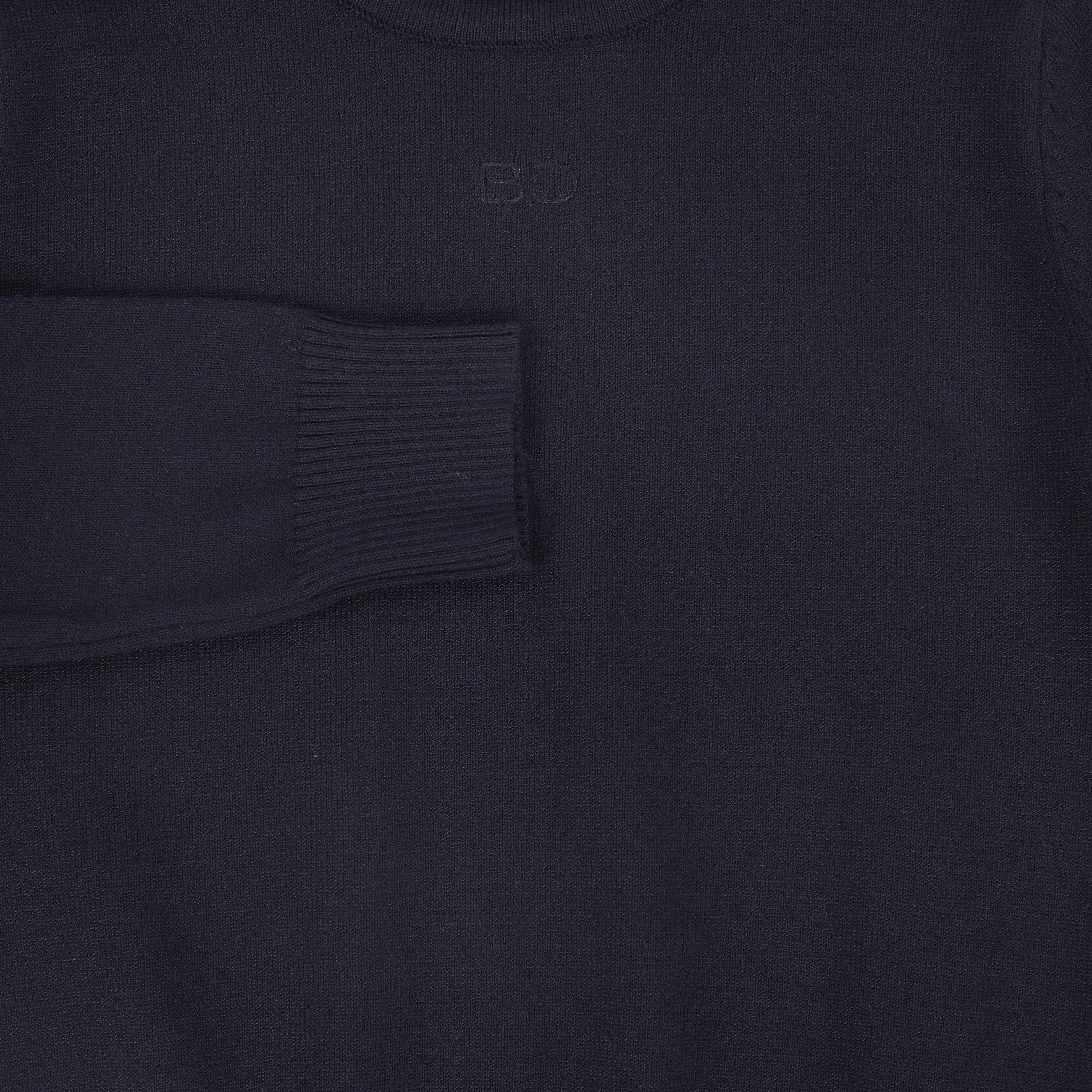 BACE COLLECTION NAVY LOGO EMBROIDERED CREWNECK SWEATER [FINAL SALE] - Image 3
