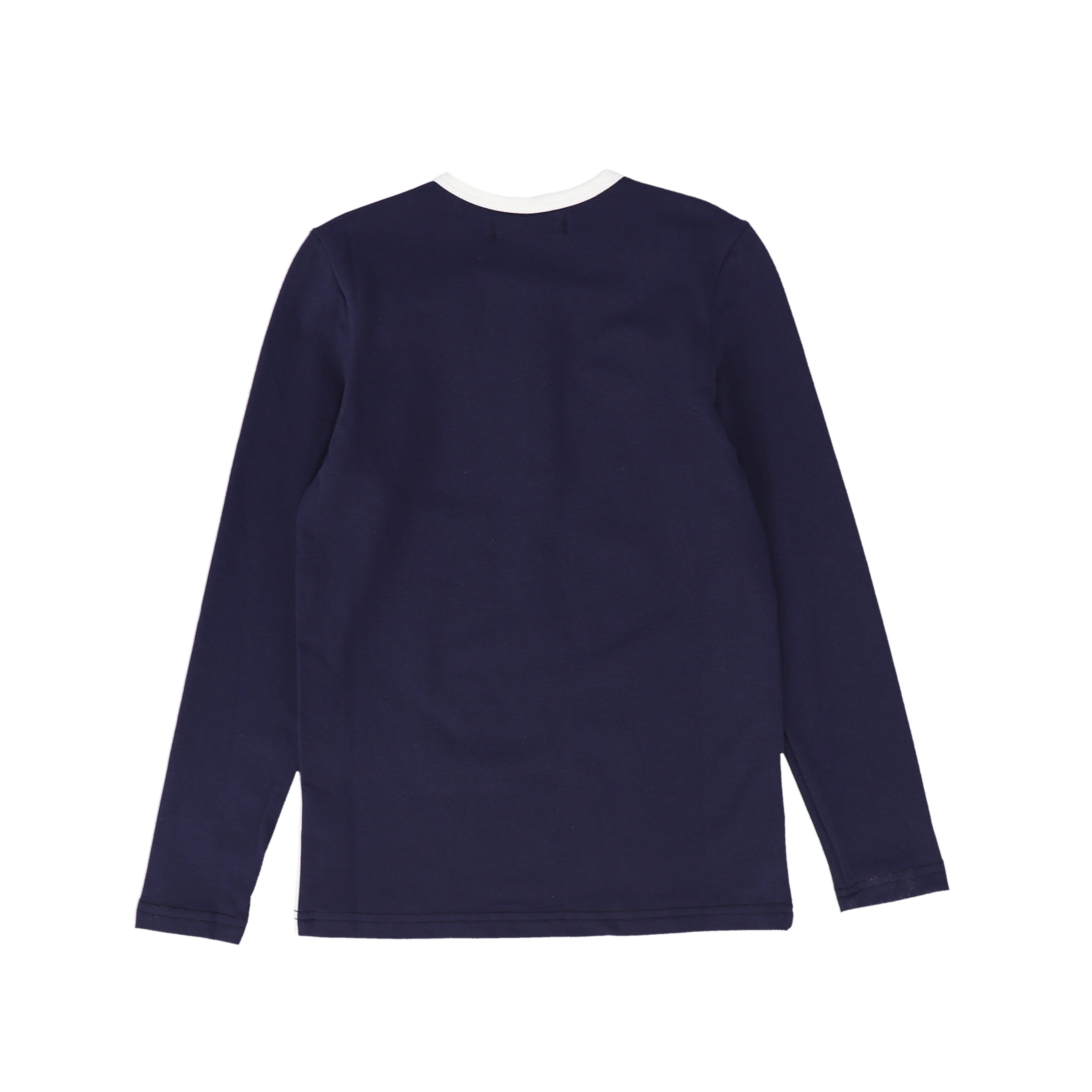 BACE COLLECTION NAVY PIQUE VARSITY LS TEE [FINAL SALE] - Image 2