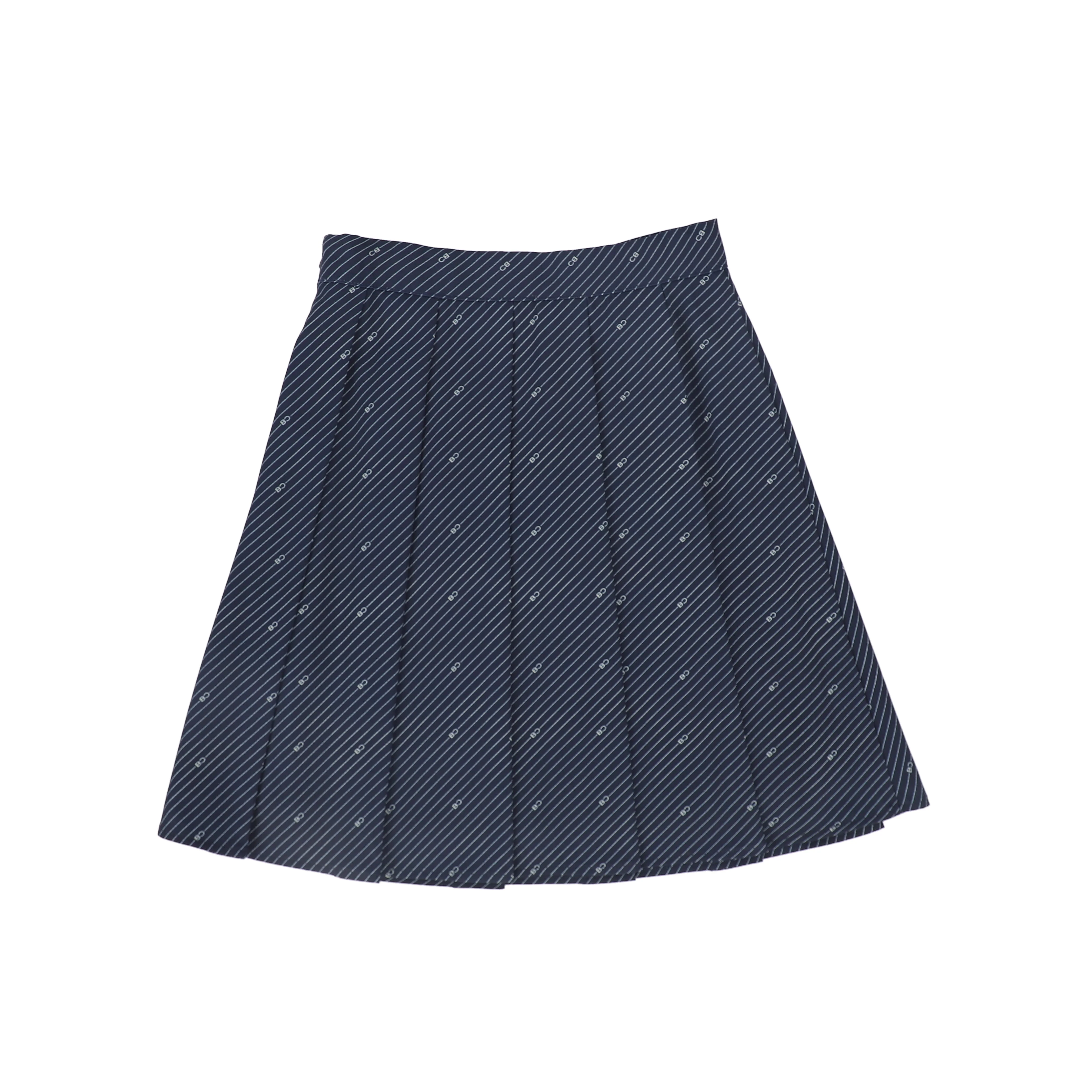 BACE COLLECTION NAVY STRIPED LOGO SKIRT [FINAL SALE] - Image 2