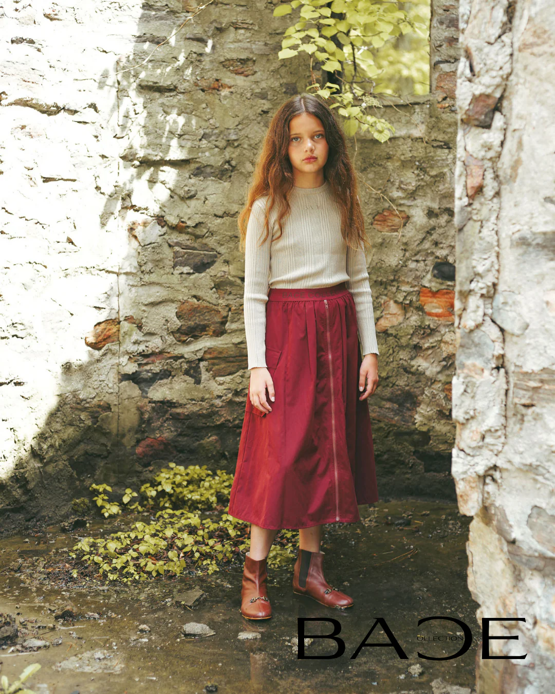 BACE COLLECTION RUST ZIPPER CARGO SKIRT [FINAL SALE] - Image 4
