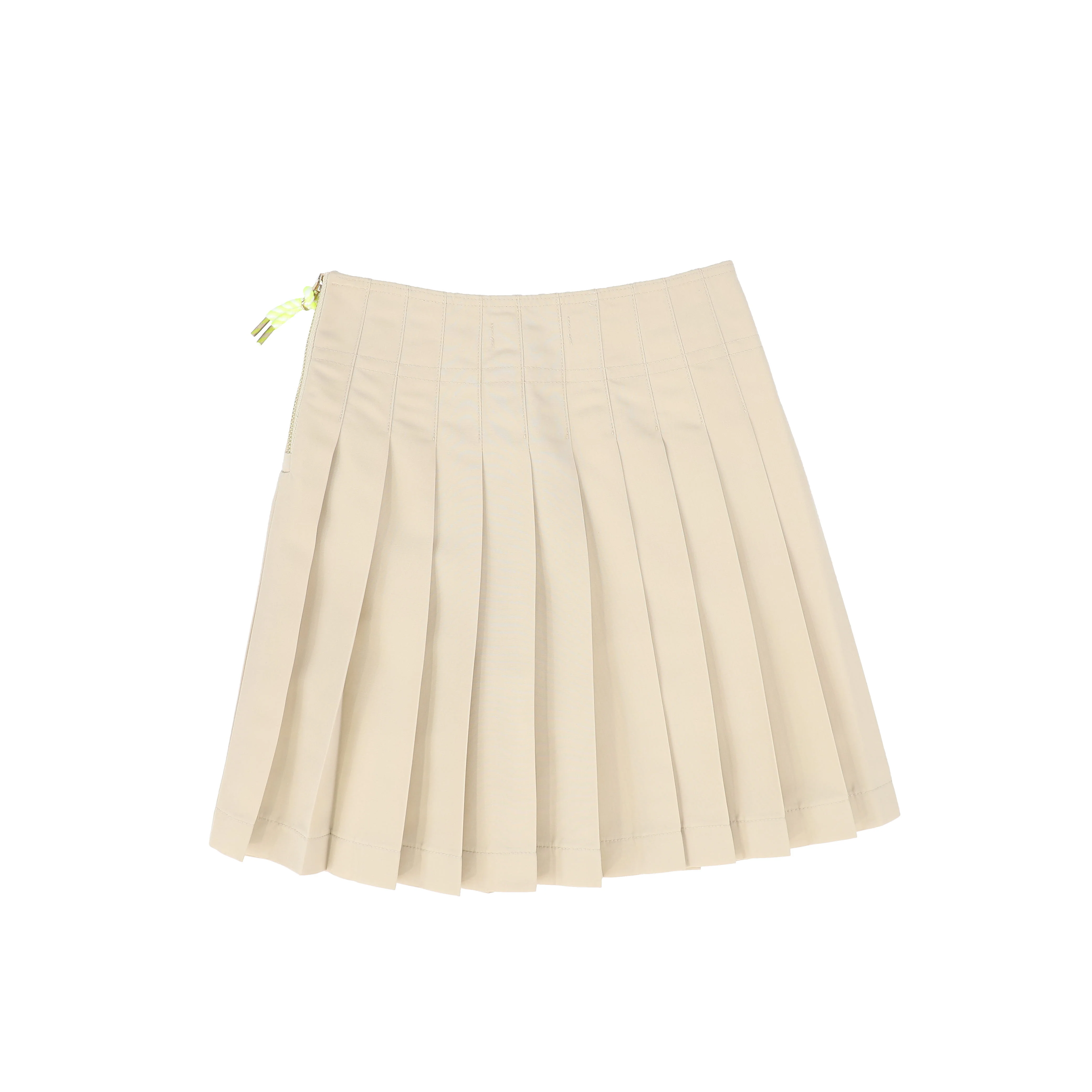 BACE COLLECTION TAN ROPE ZIPPER PLEAT SKIRT [FINAL SALE] - Image 2