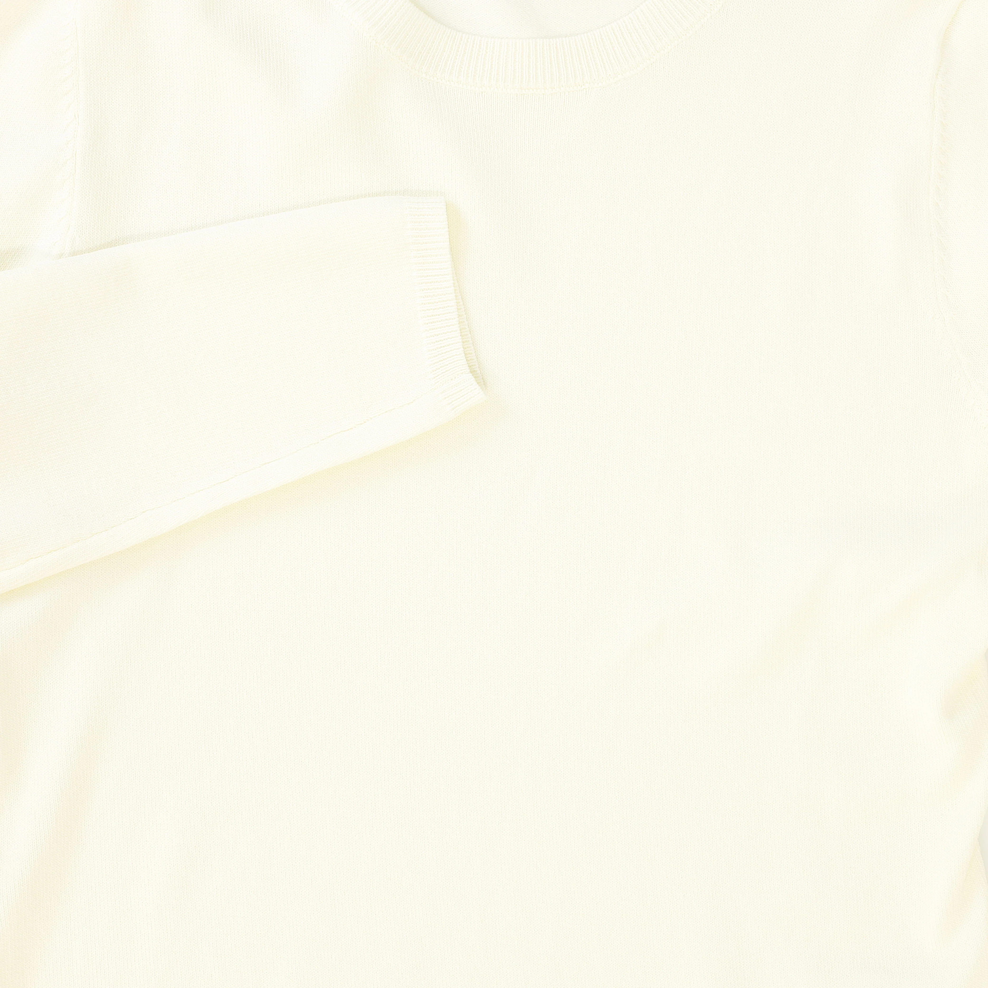 BAMBOO CREAM FLAT KNIT SWEATER [FINAL SALE] - Image 3