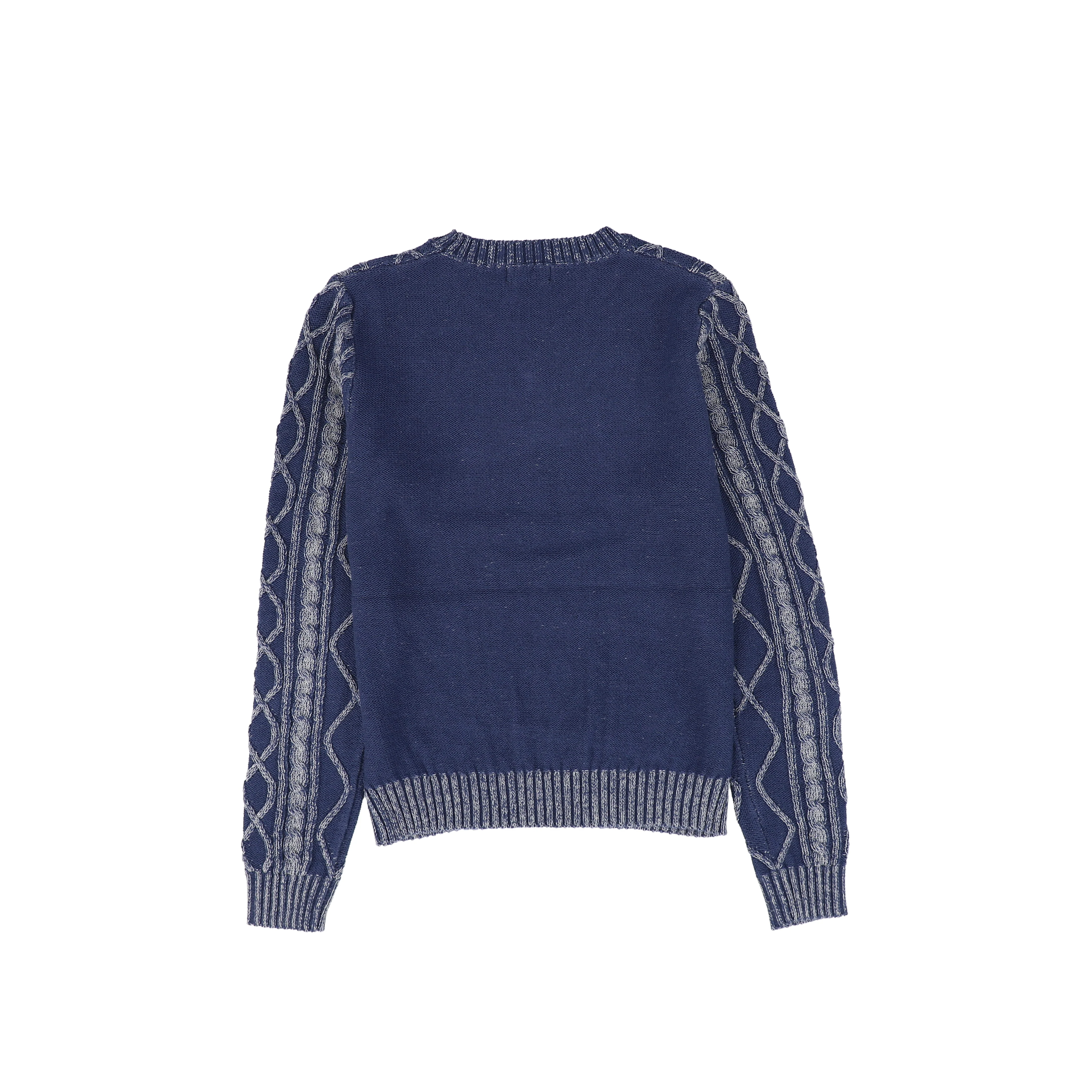 Bamboo Denim Braided Embroidered Knit Sweater [FINAL SALE] - Image 2