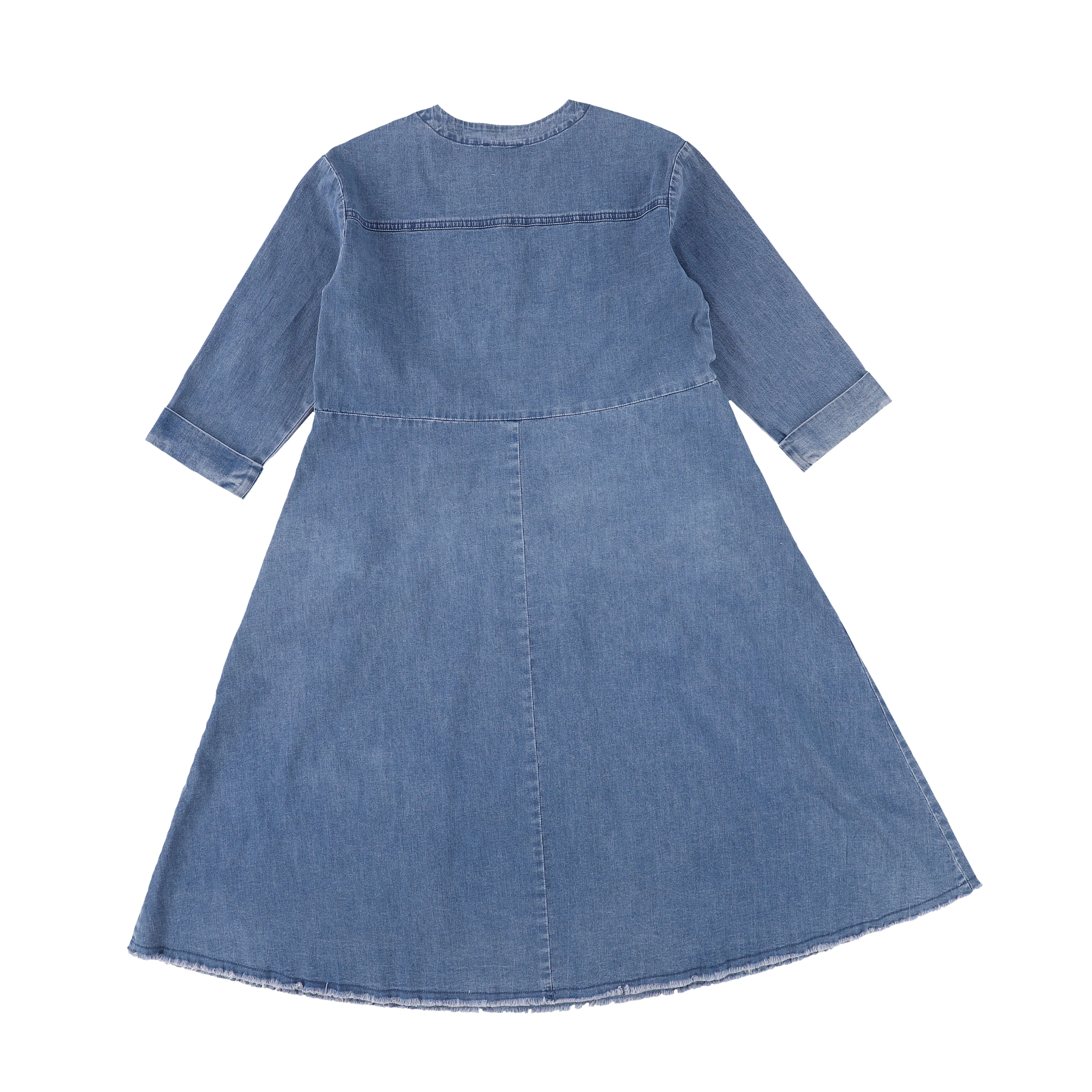 BAMBOO BLUE DENIM WAISTED DRESS [FINAL SALE] - Image 2