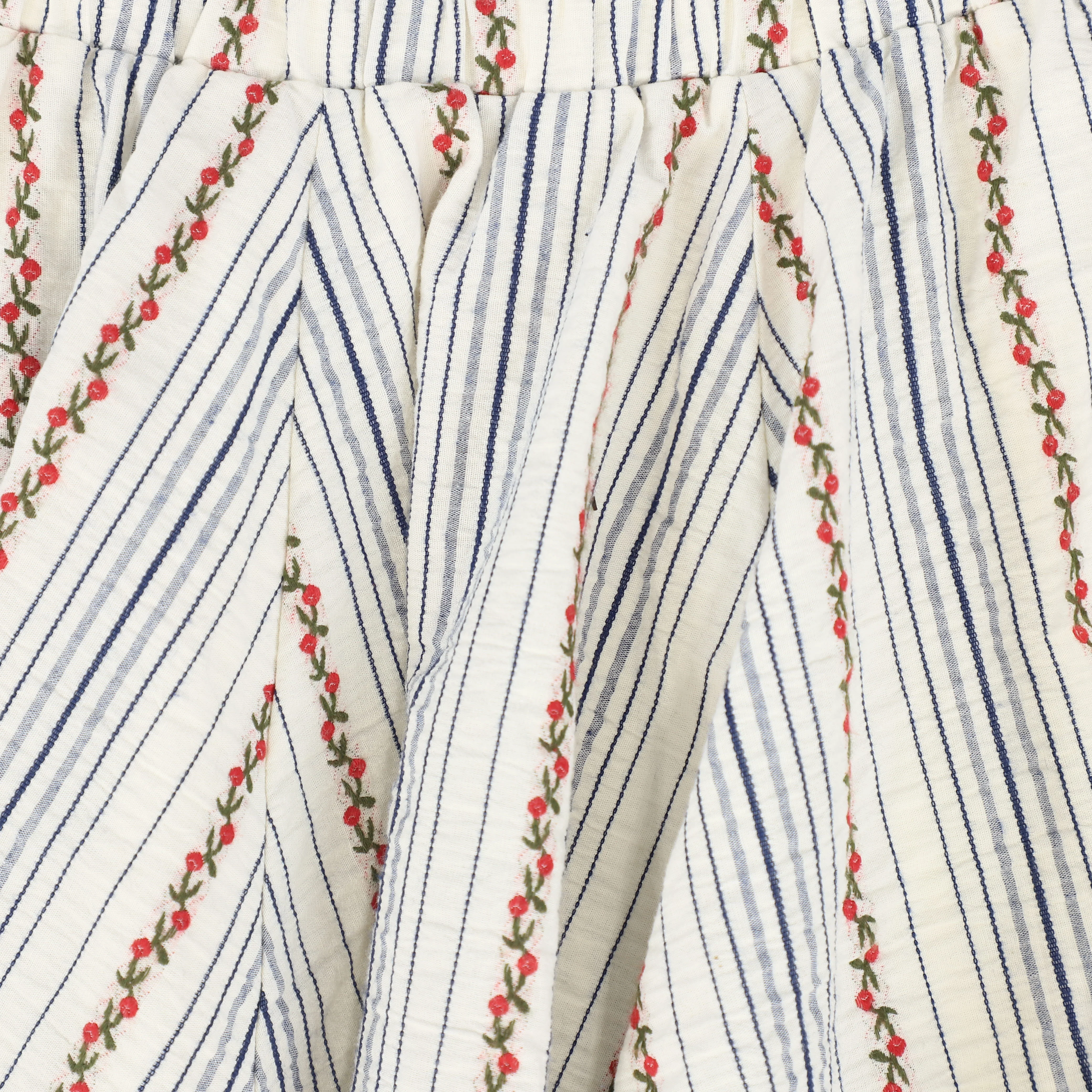 BAMBOO IVORY FLORAL STRIPE SKIRT [FINAL SALE] - Image 3
