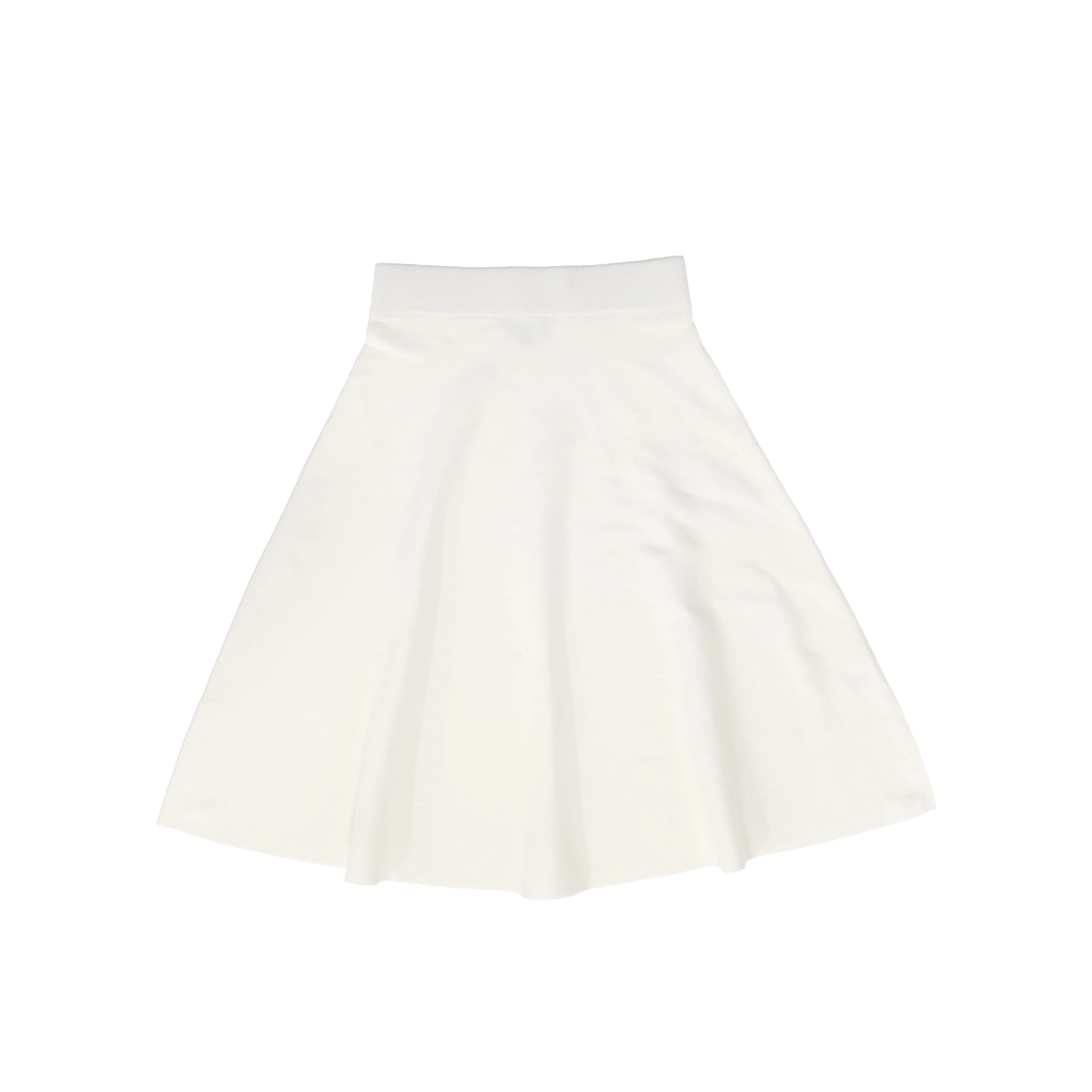Bamboo Ivory Knit Seam Flare Skirt [FINAL SALE] - Image 2
