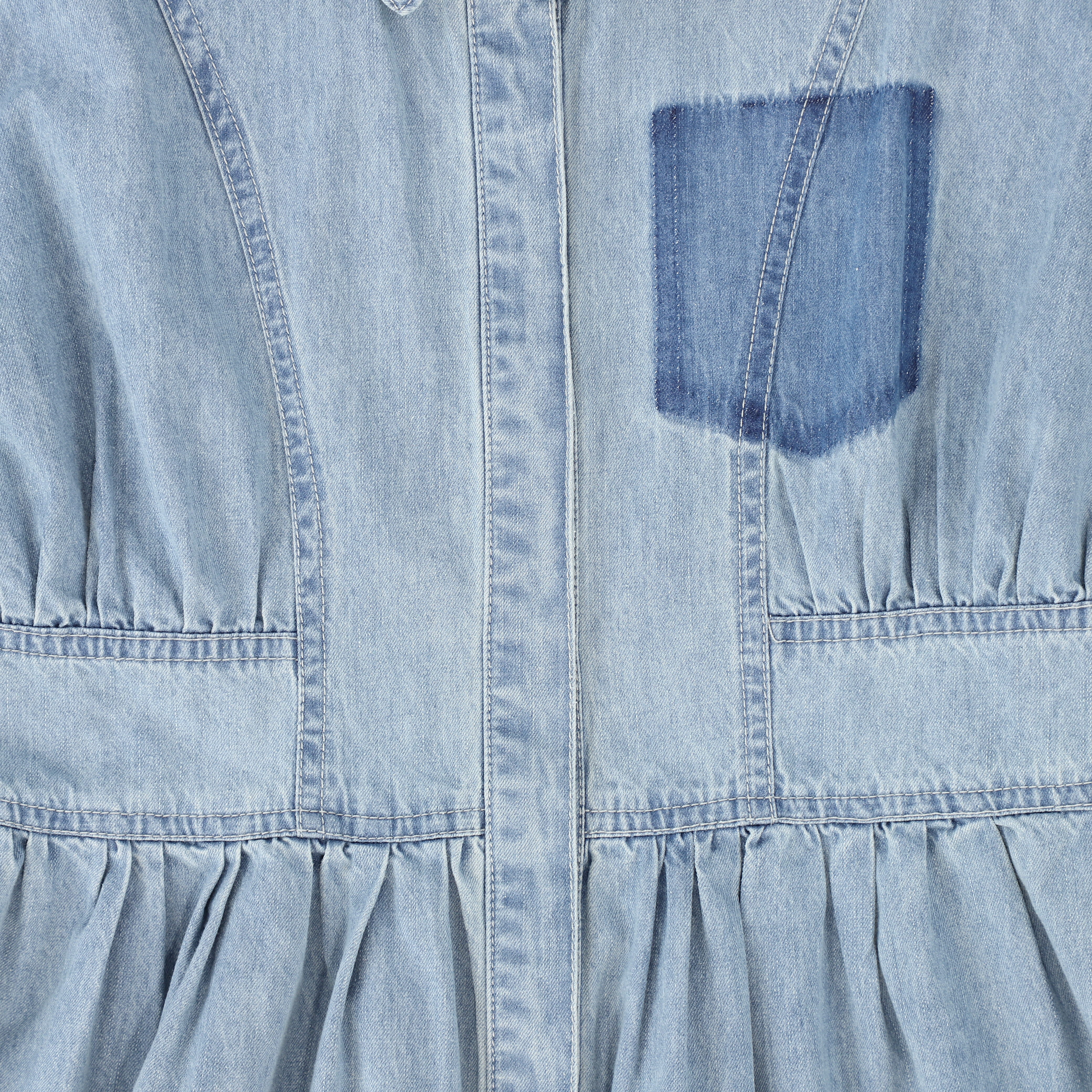 BAMBOO BLUE DENIM WAISTED SHIRT DRESS [FINAL SALE] - Image 3