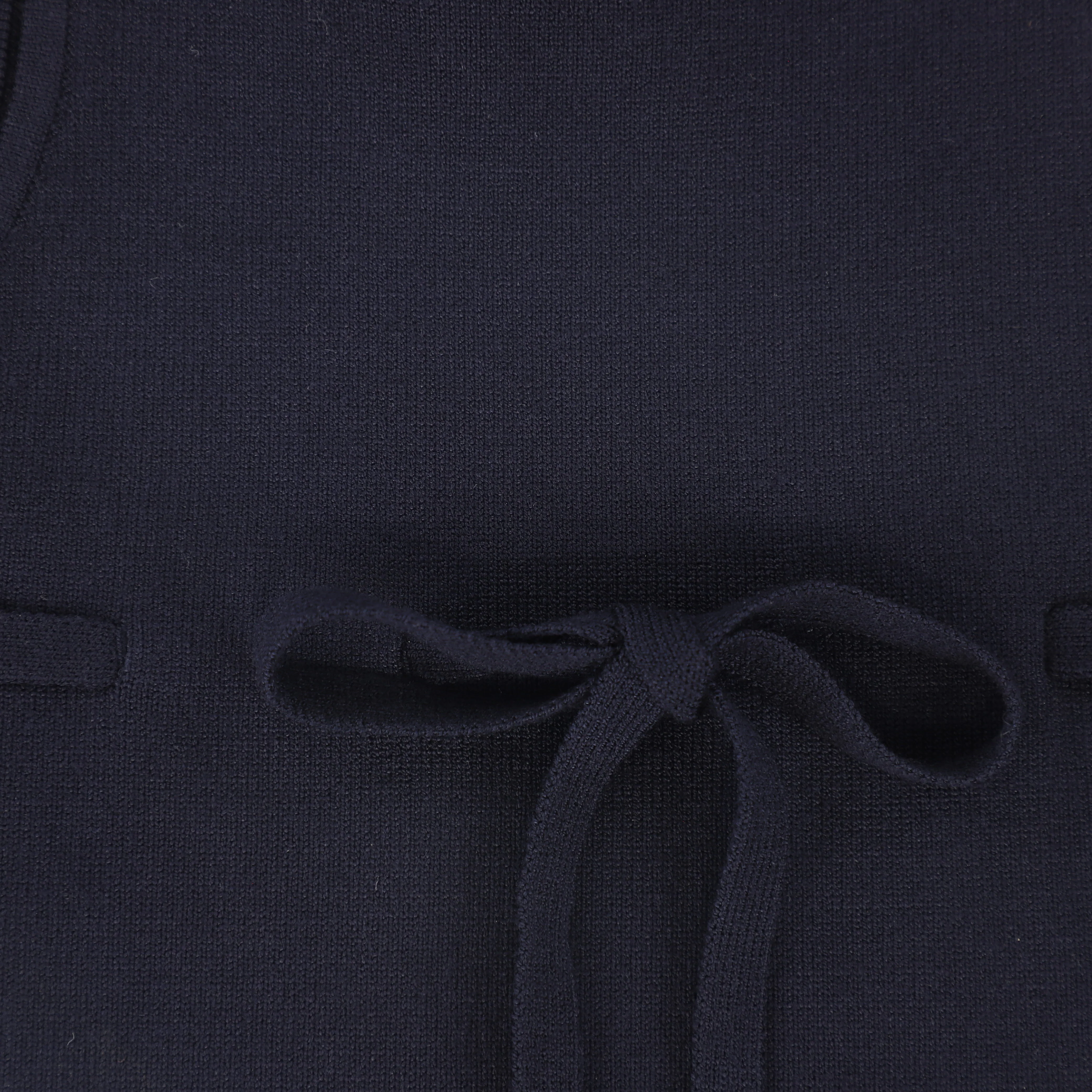 BAMBOO NAVY BOW KNIT OVERALLS [FINAL SALE] - Image 3