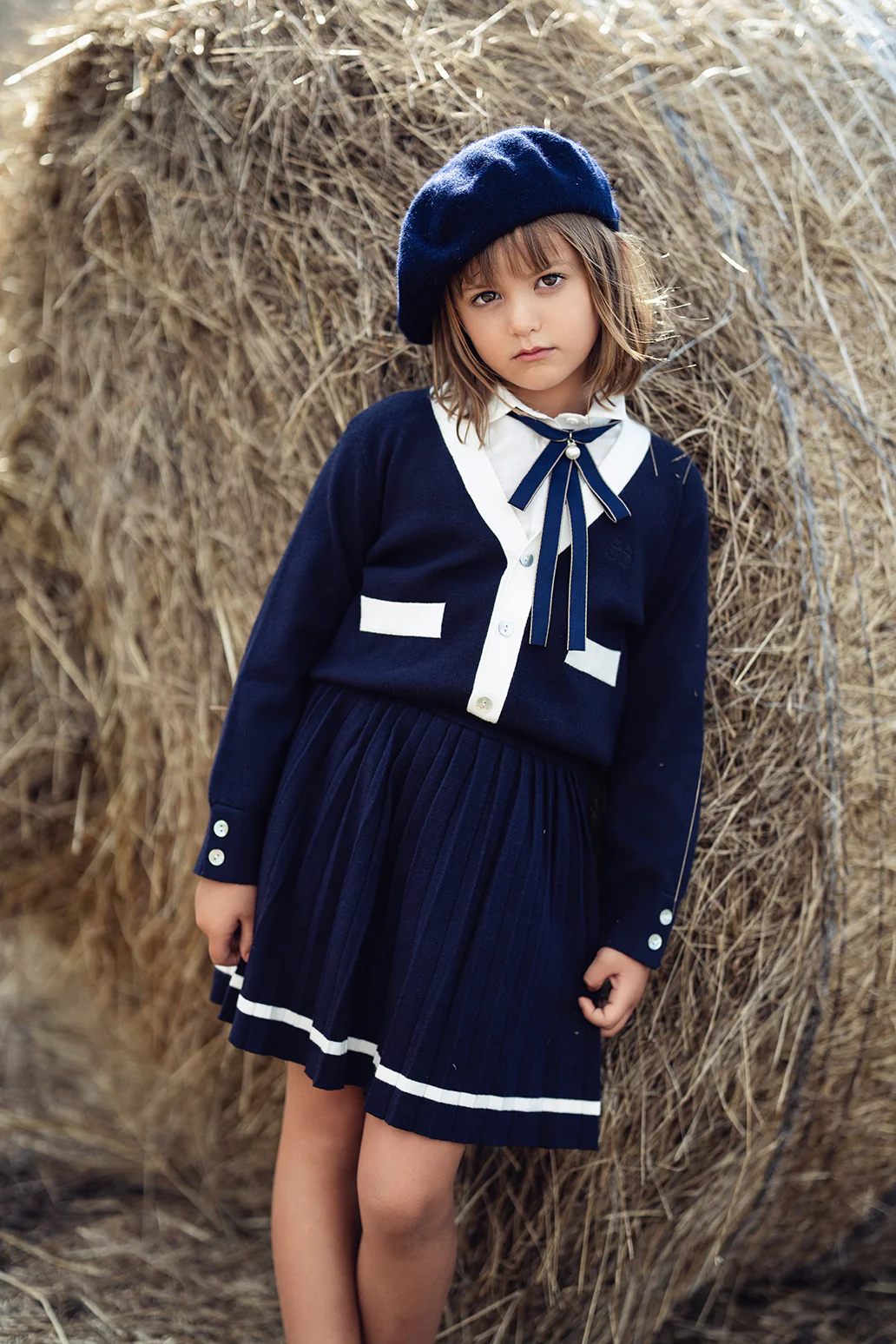 Bamboo Navy Contrast Trim Cardigan [FINAL SALE] - Image 4