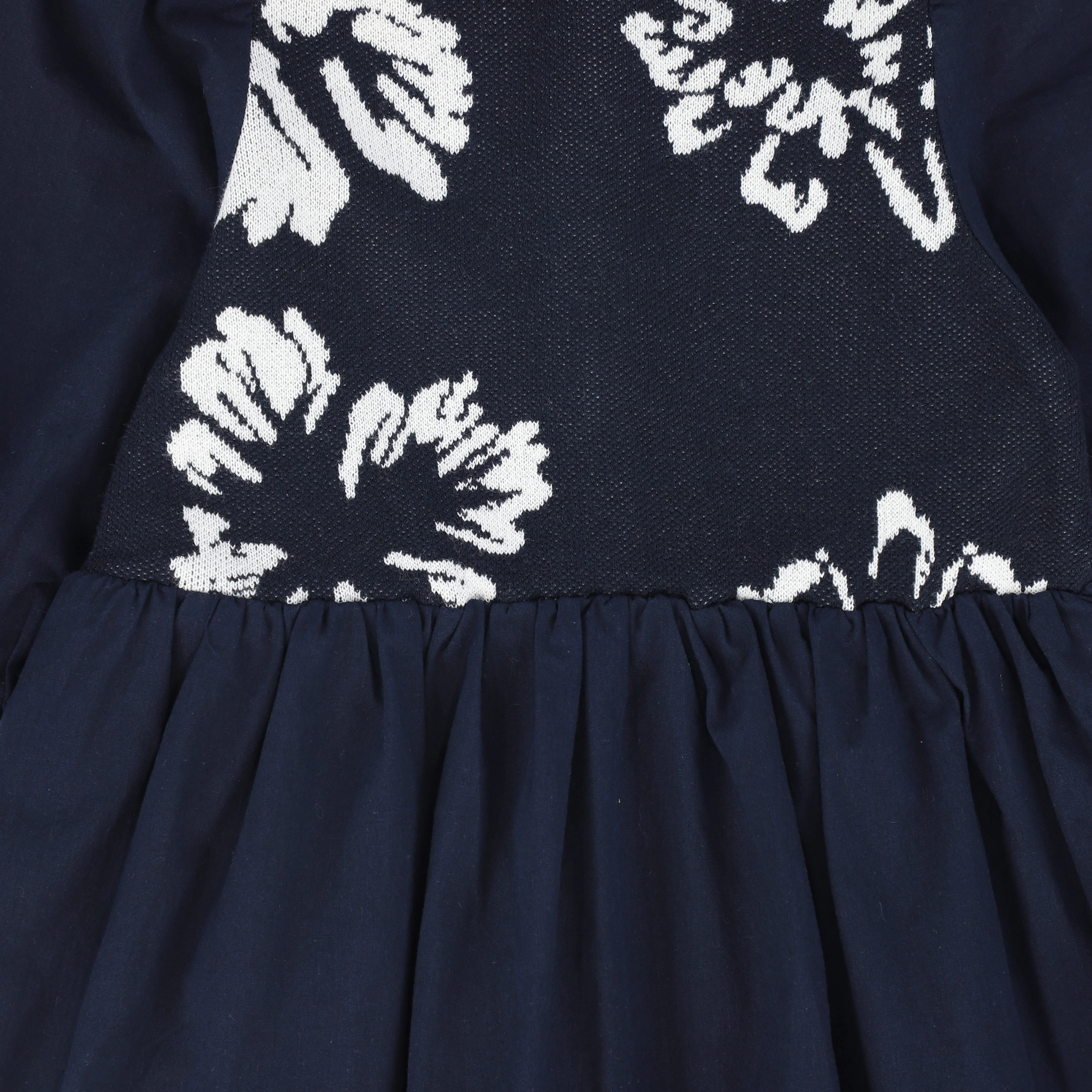 BAMBOO NAVY FLORAL KNIT OVERLAY MAXI DRESS [FINAL SALE] - Image 3