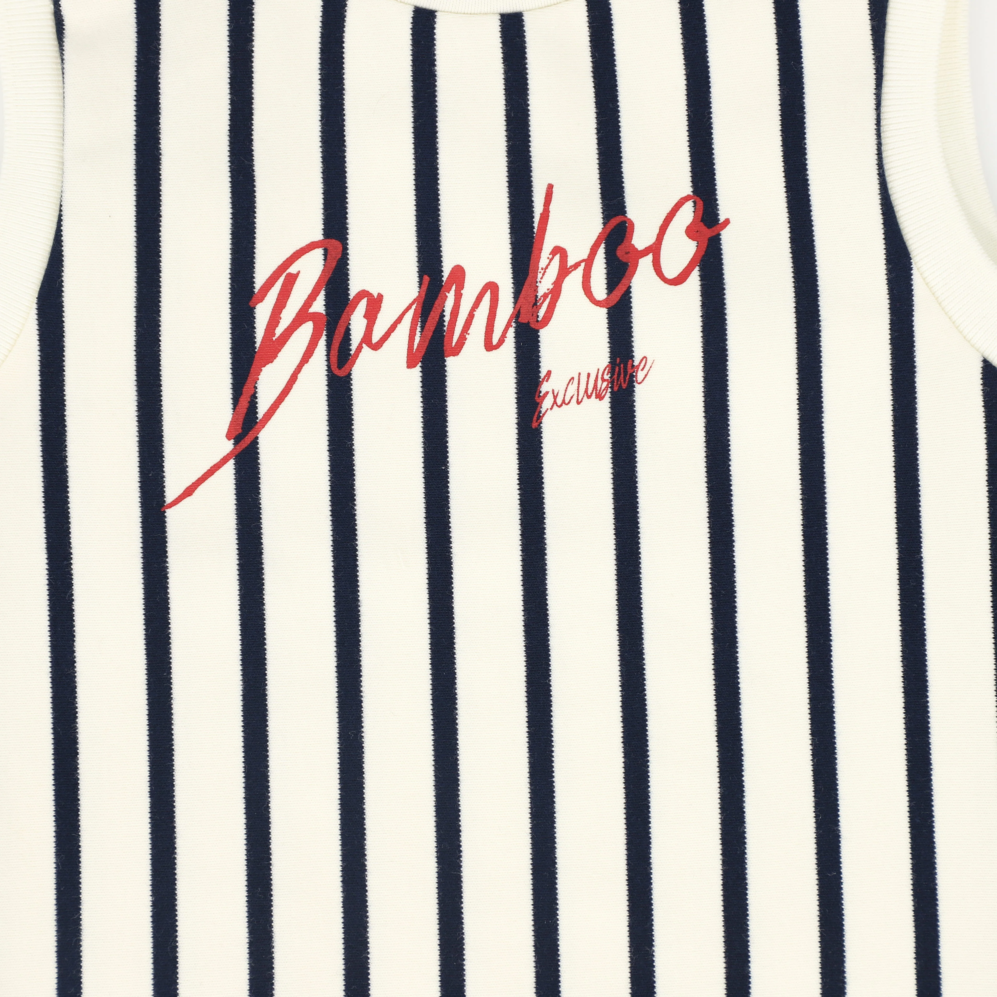 BAMBOO NAVY SCRIPT STRIPED TANK SET [FINAL SALE] - Image 2
