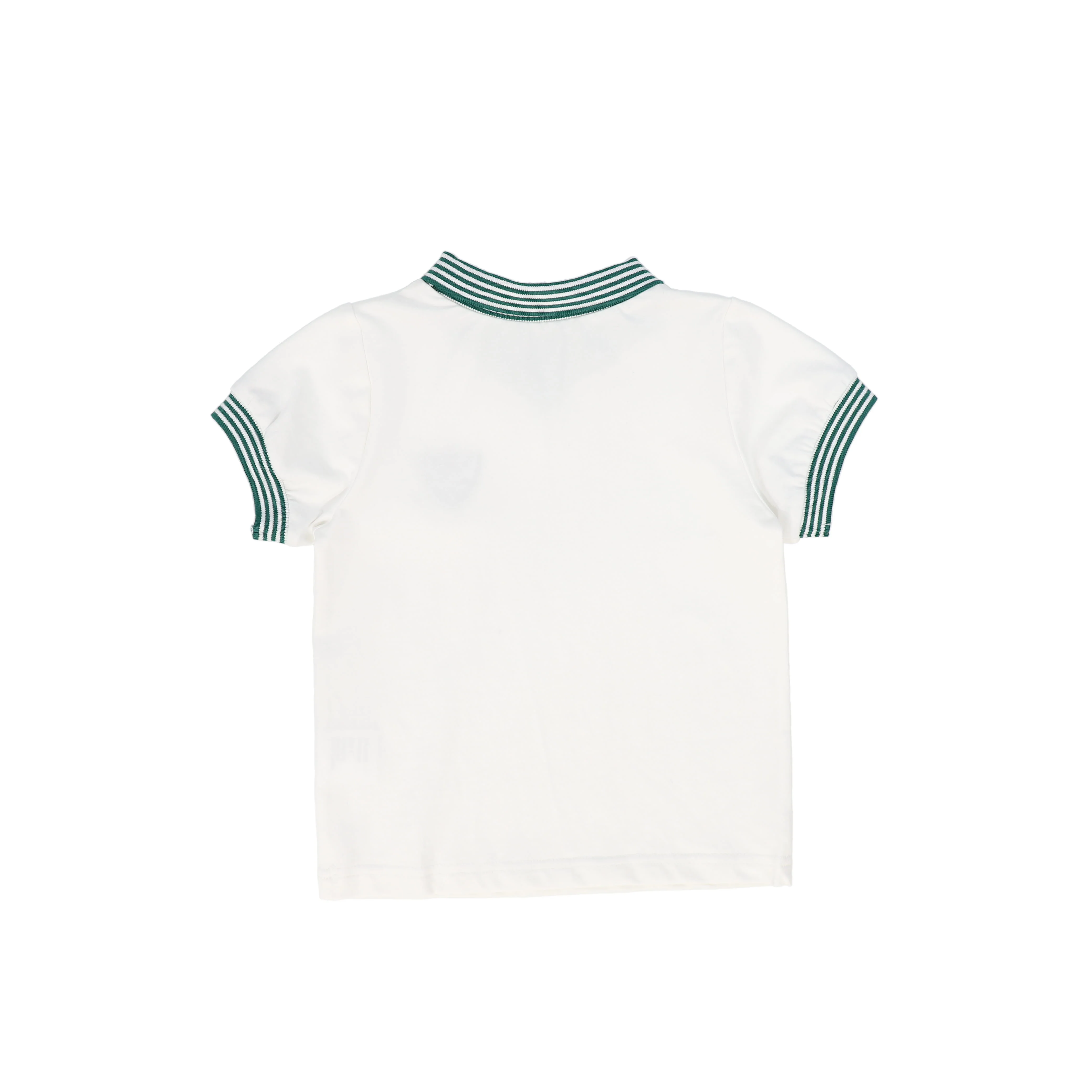 BAMBOO WHITE EMBLEM TRIM POLO [FINAL SALE] - Image 2