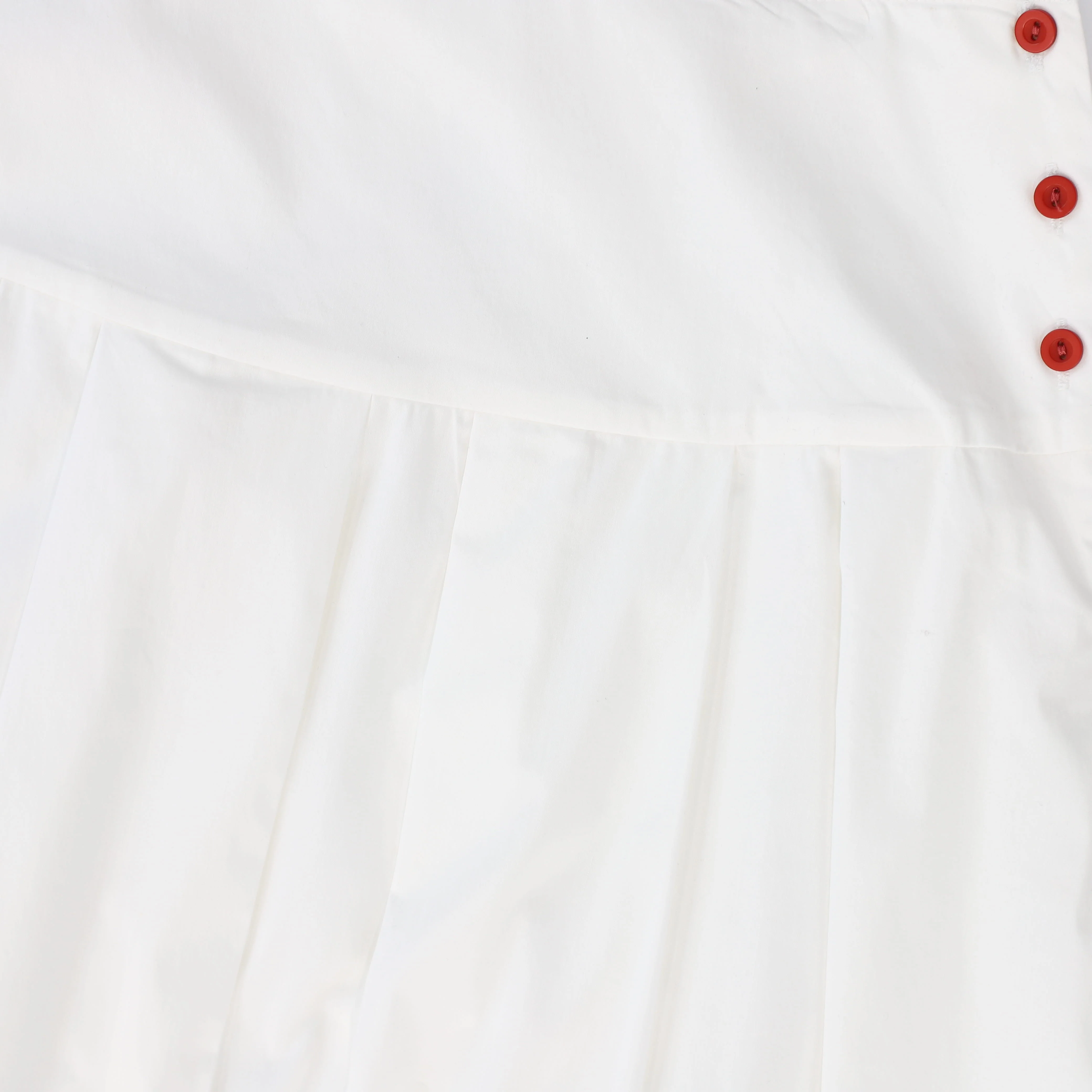 BAMBOO WHITE EMBROIDERED BUTTON MAXI SKIRT [FINAL SALE] - Image 3