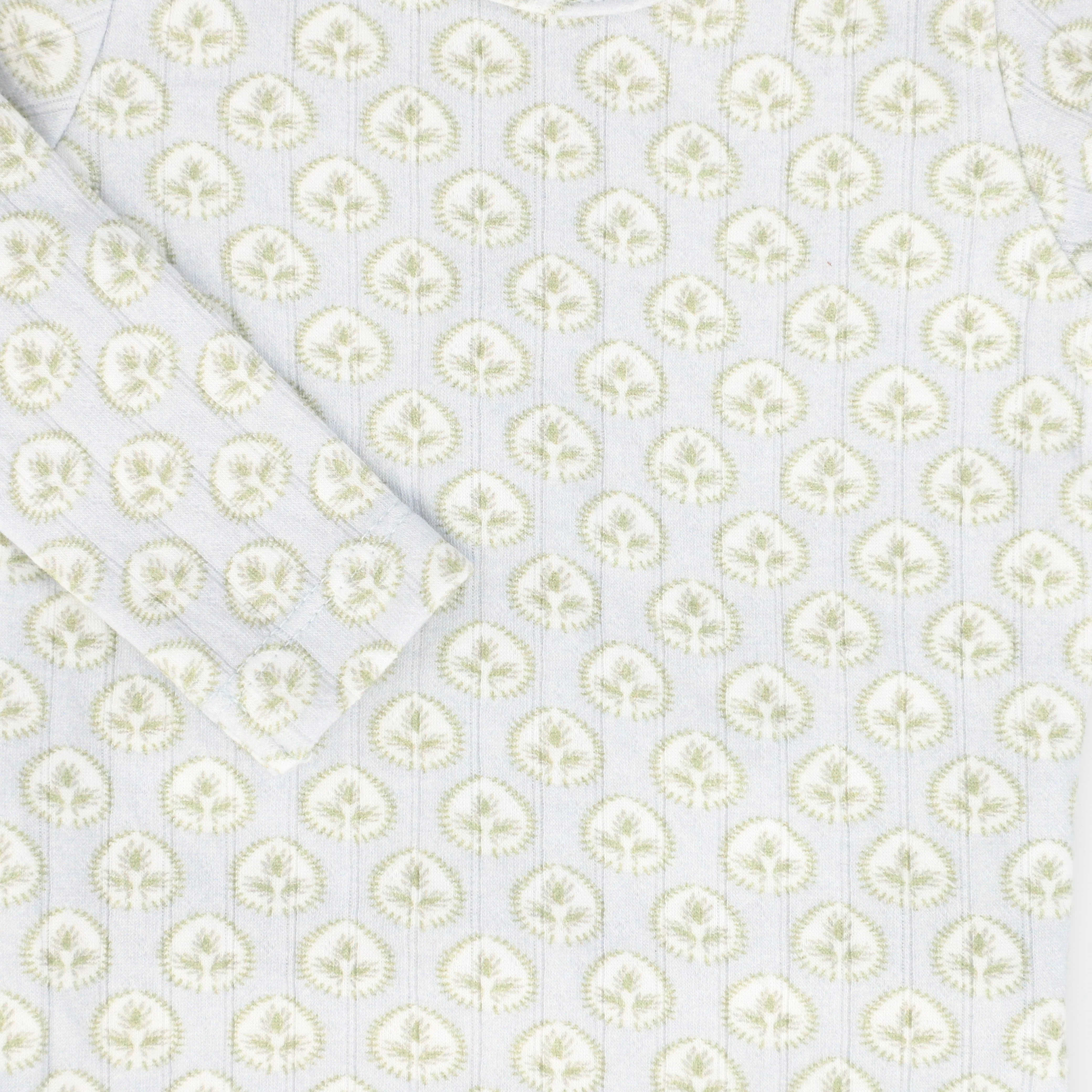 BEBE JOLEE BLUE POINTELLE PETAL FOOTIE - Image 2
