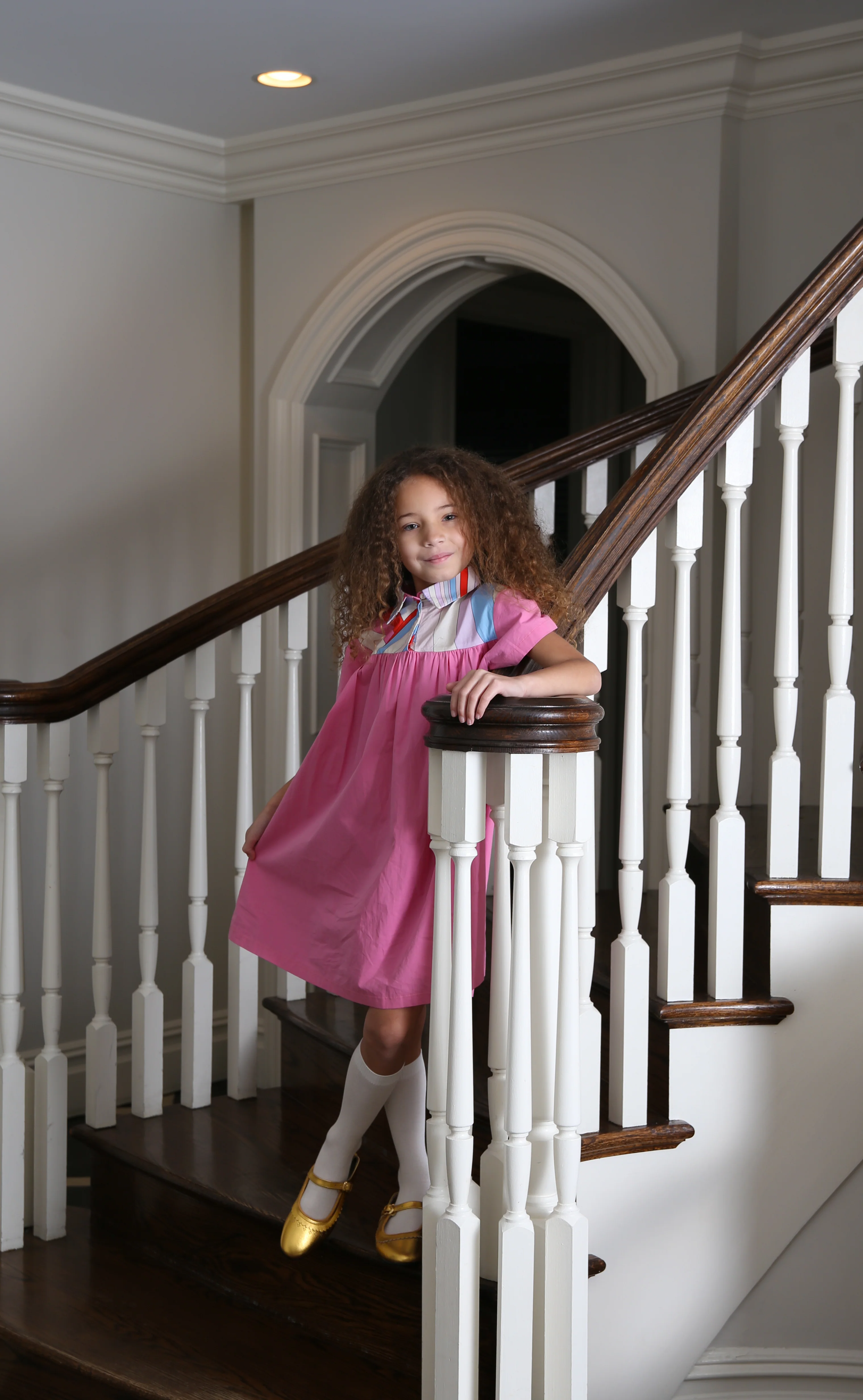 BOPOP HOT PINK DESIGN COLLAR DRESS [FINAL SALE] - Image 2
