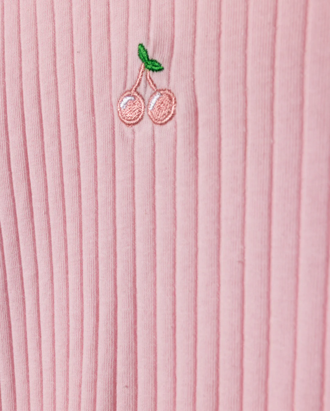 CABANA PINK STRIPED HEM RIBBED T-SHIRT [FINAL SALE] - Image 2