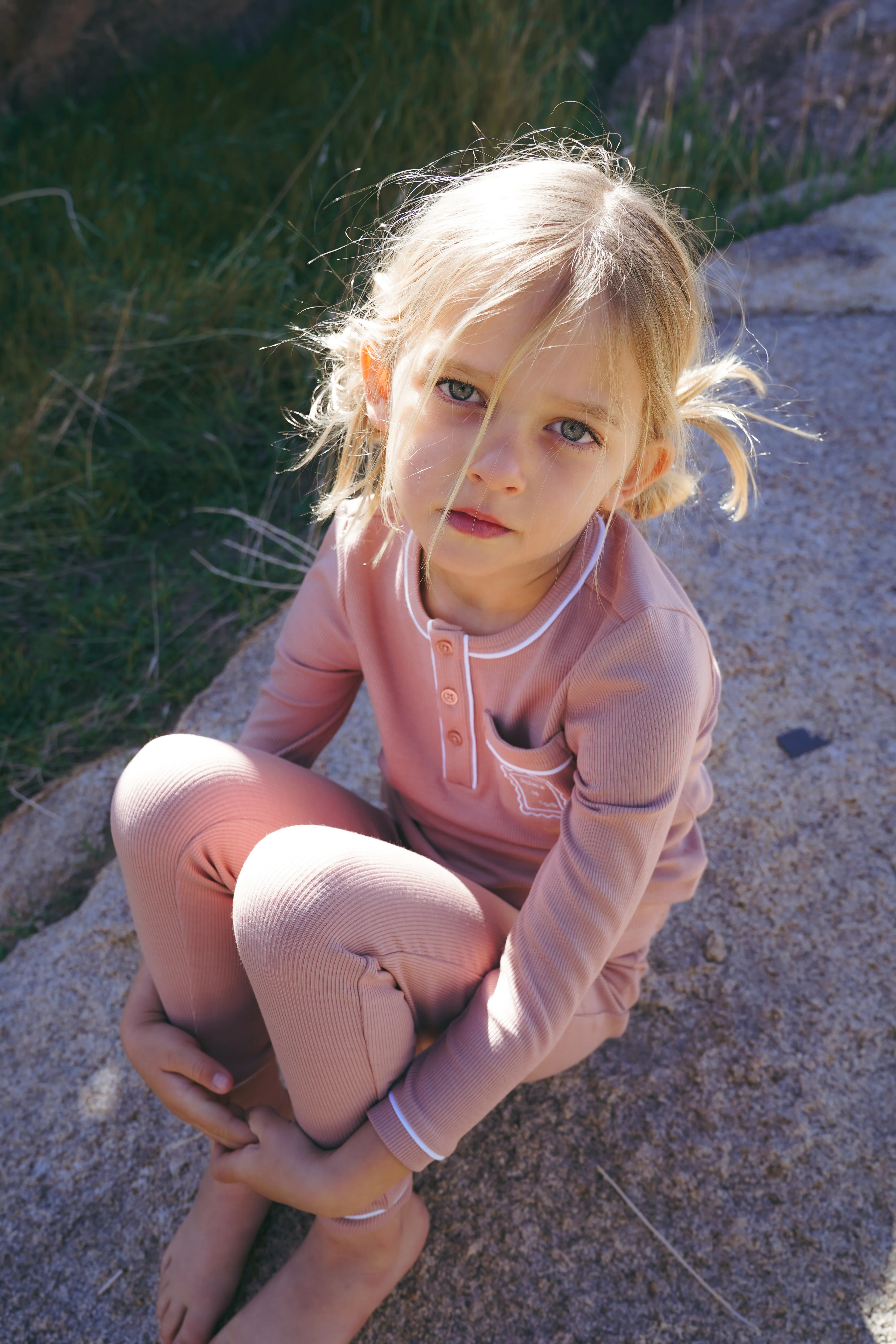 COCO BLANC PINK HENLEY PAJAMA SET [FINAL SALE] - Image 2
