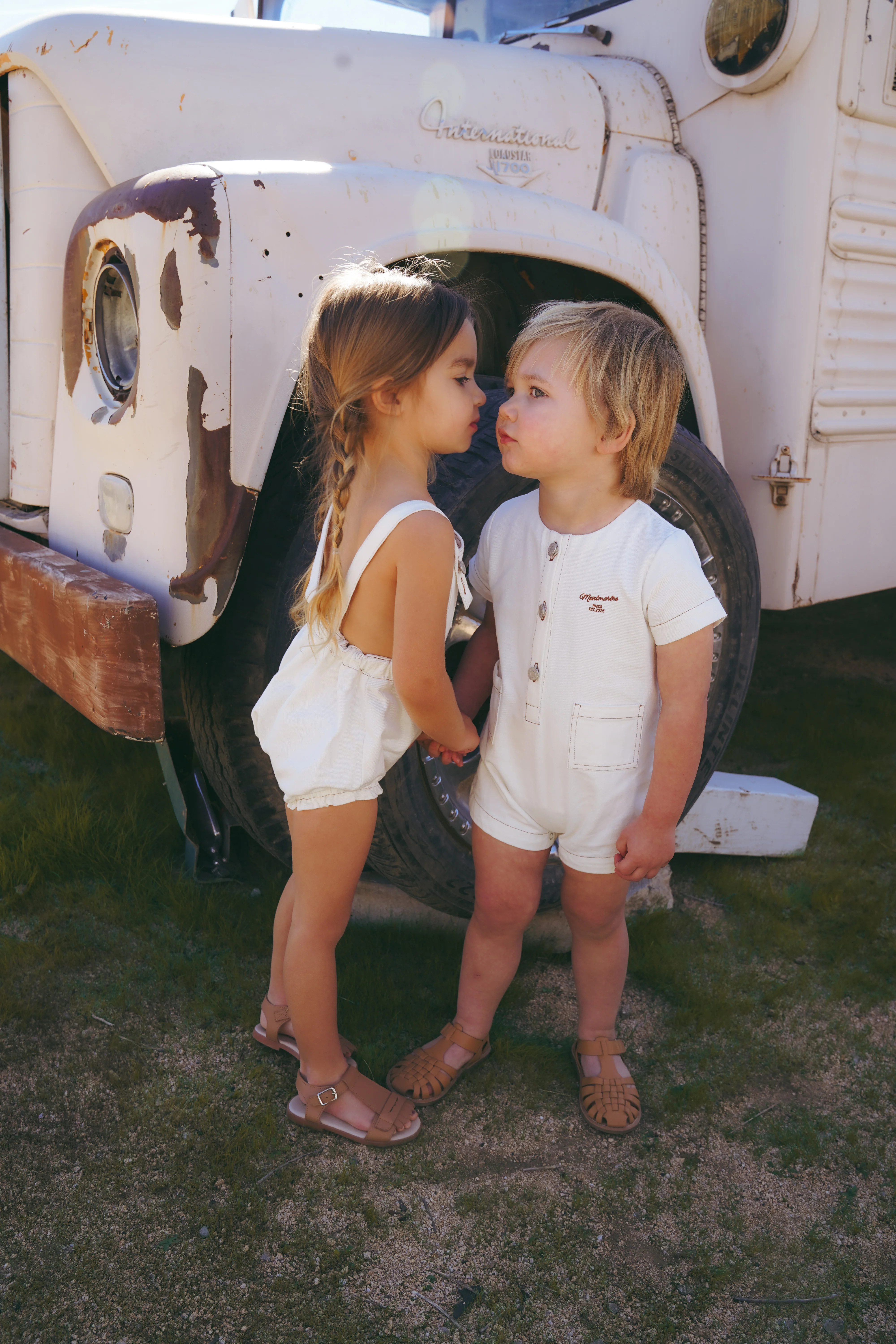 COCO BLANC WHITE DENIM ROMPER [FINAL SALE] - Image 2