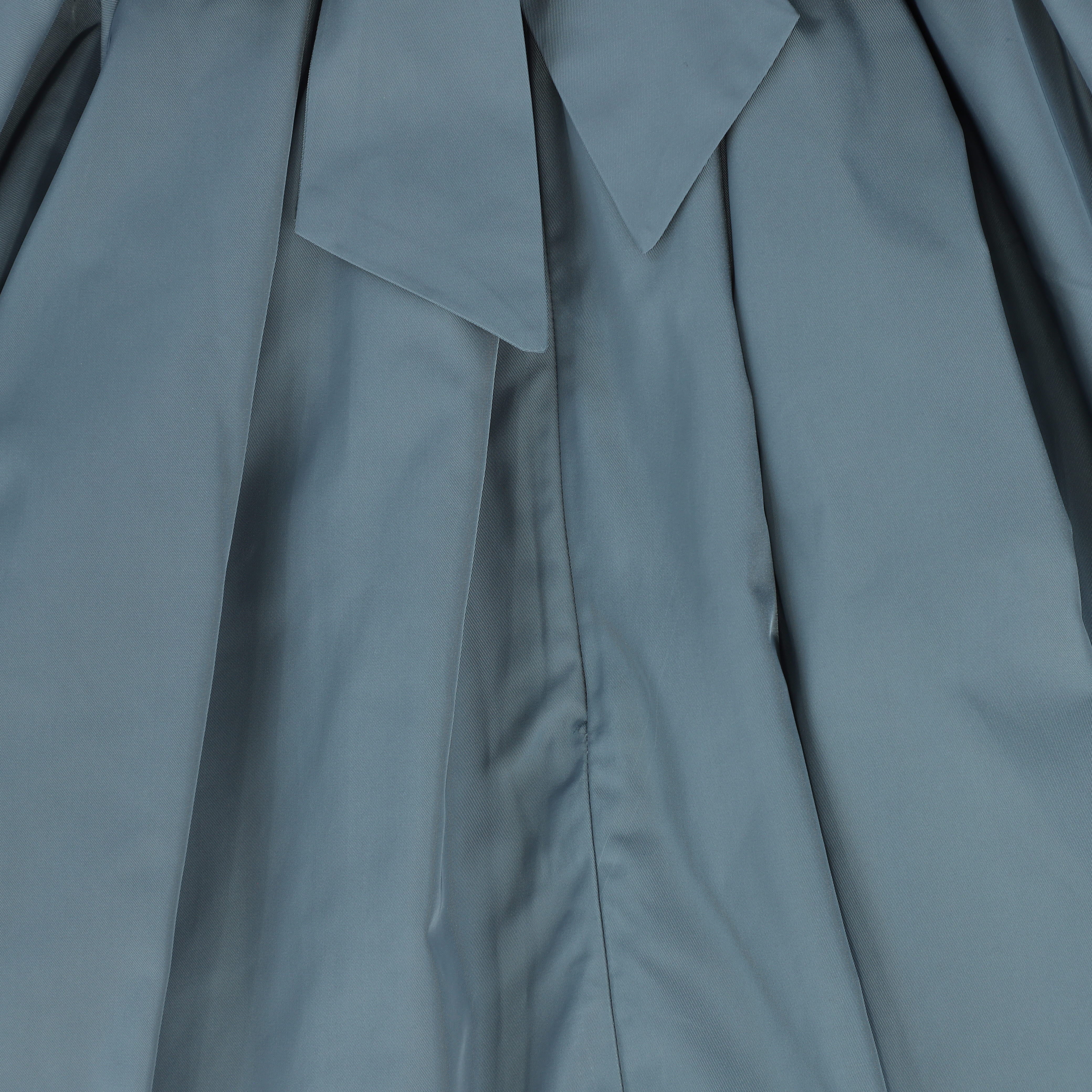 FRANCESCA GUILIANO DUSTY BLUE PUFF SLEEVE NECK TIE BLOUSE [FINAL SALE] - Image 3
