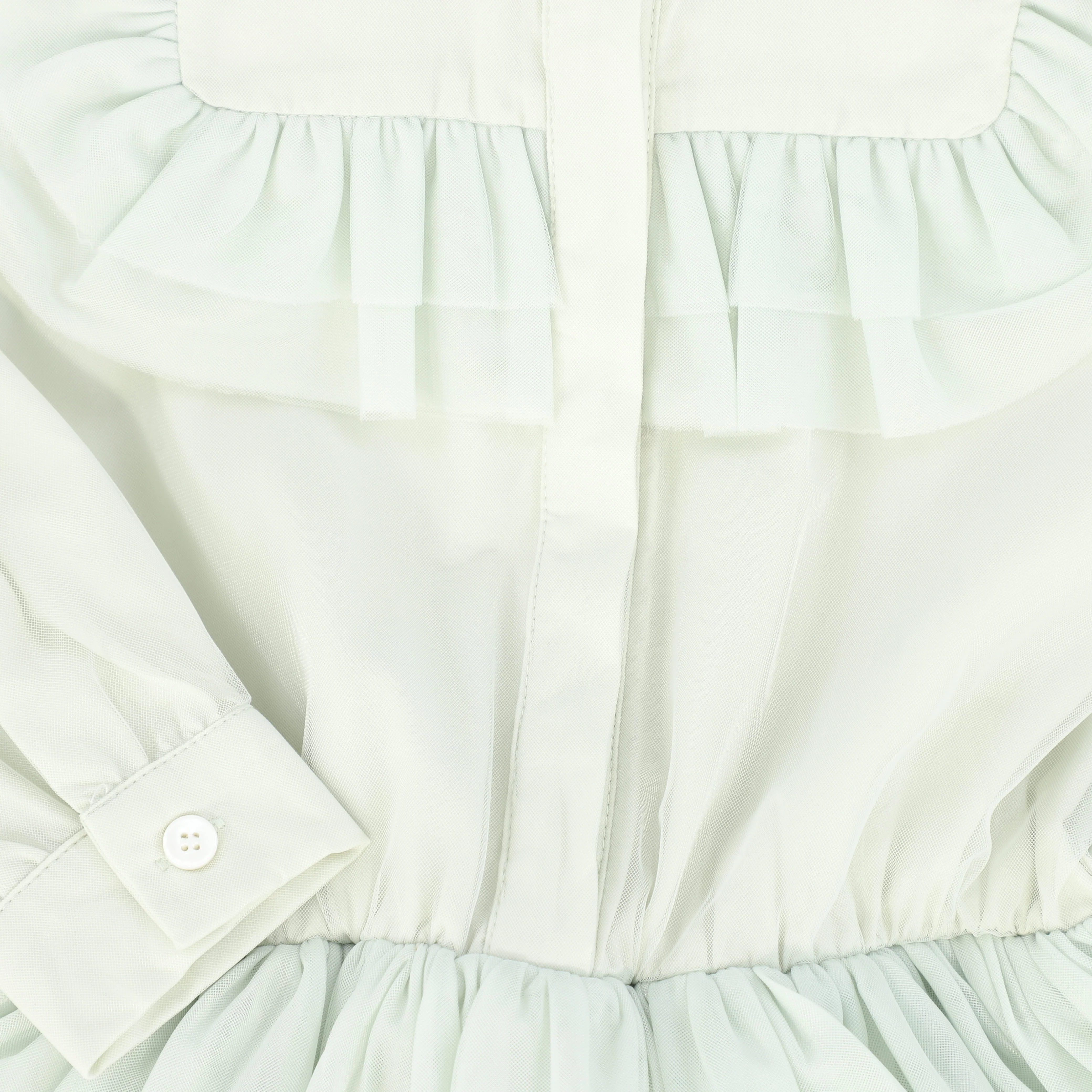 FRANCESCA GUILIANO MINT GREEN TULLE LAYERED GOWN [FINAL SALE] - Image 3