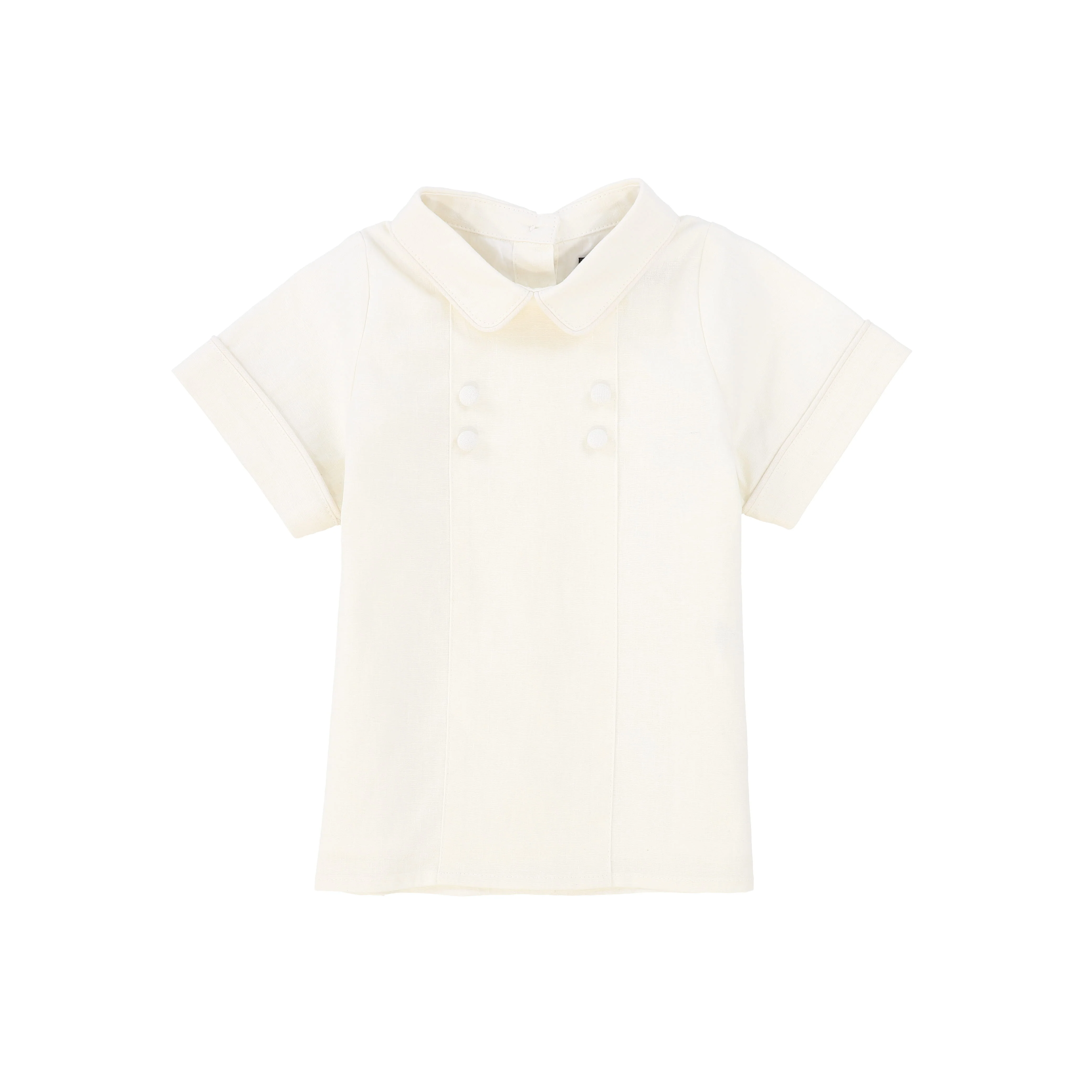 FRANCESCA GUILIANO WHITE PIPED LINEN COLLAR SET [FINAL SALE] - Image 2