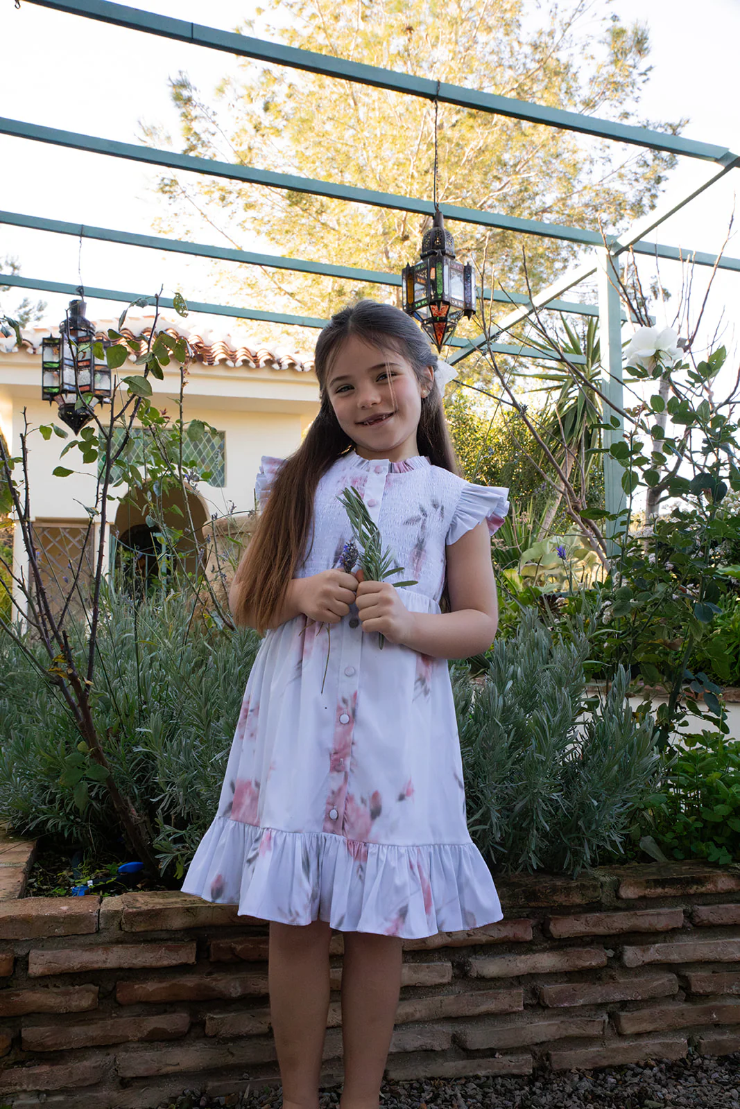 JOUET WHITE FLORAL RUFFLE TRIM MAXI DRESS [FINAL SALE] - Image 3