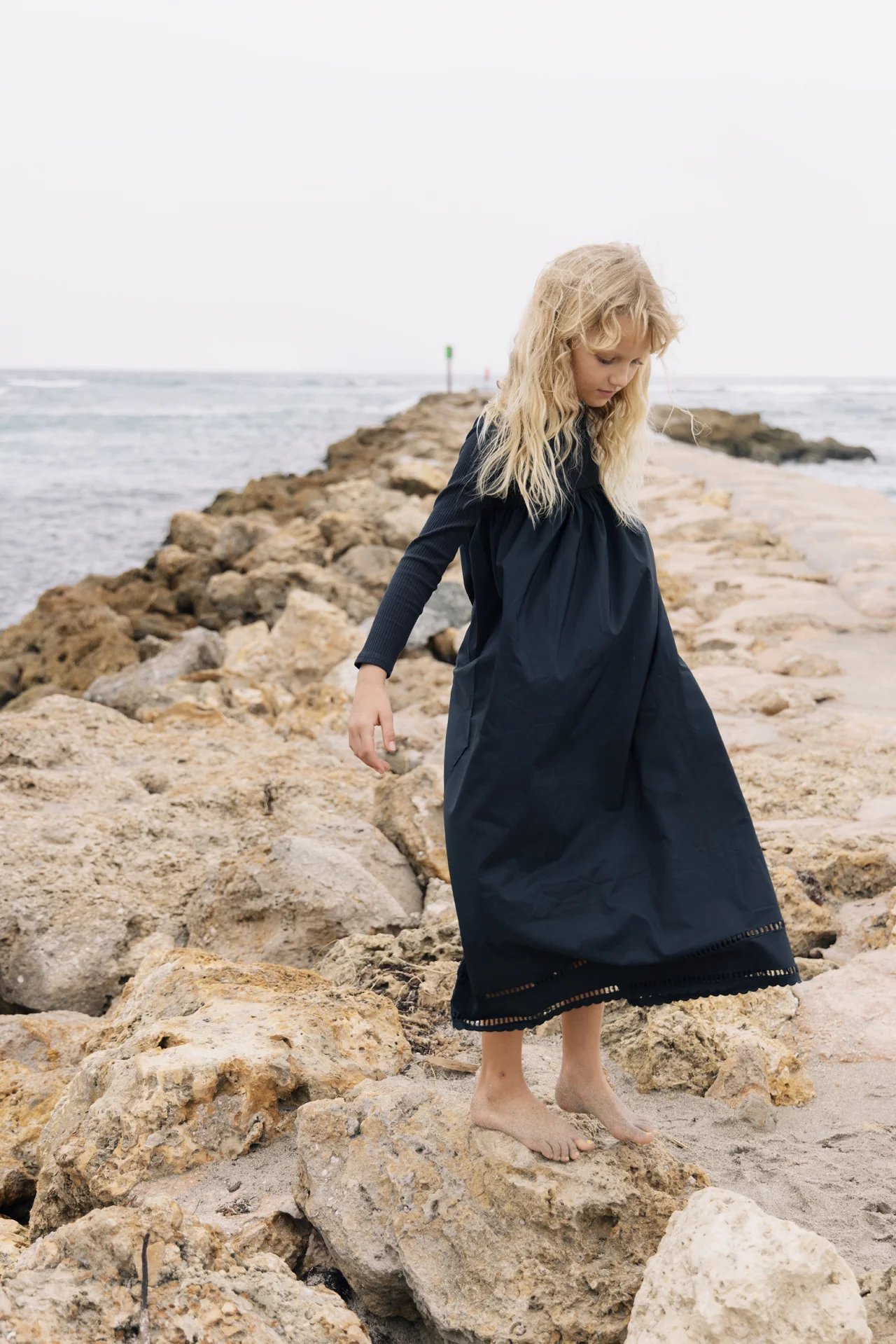 KIN & KIN BLACK TEXTURED SS MAXI DRESS [FINAL SALE] - Image 2