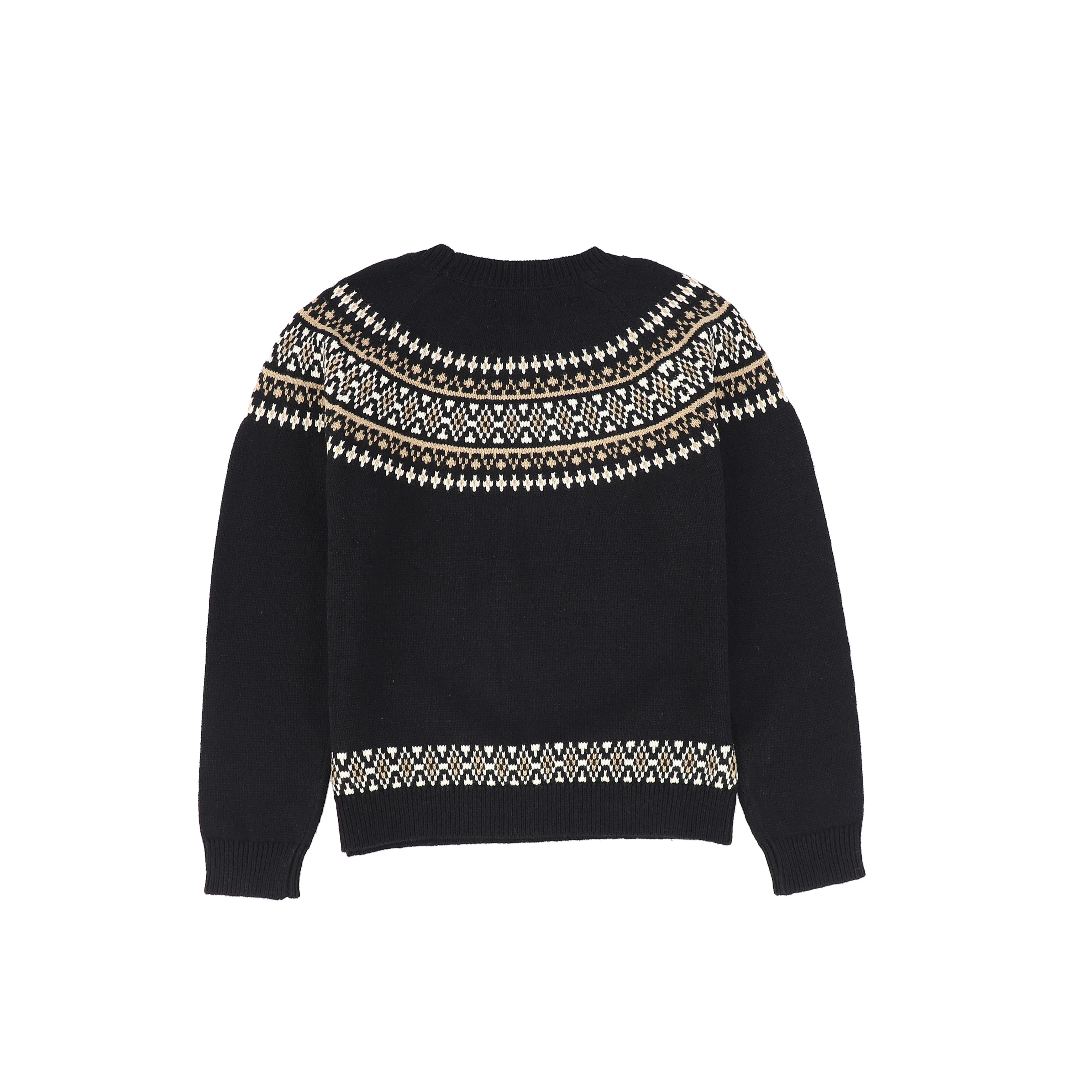 Le Bourdon Black/Ivory Fairisle Sweater [FINAL SALE] - Image 2