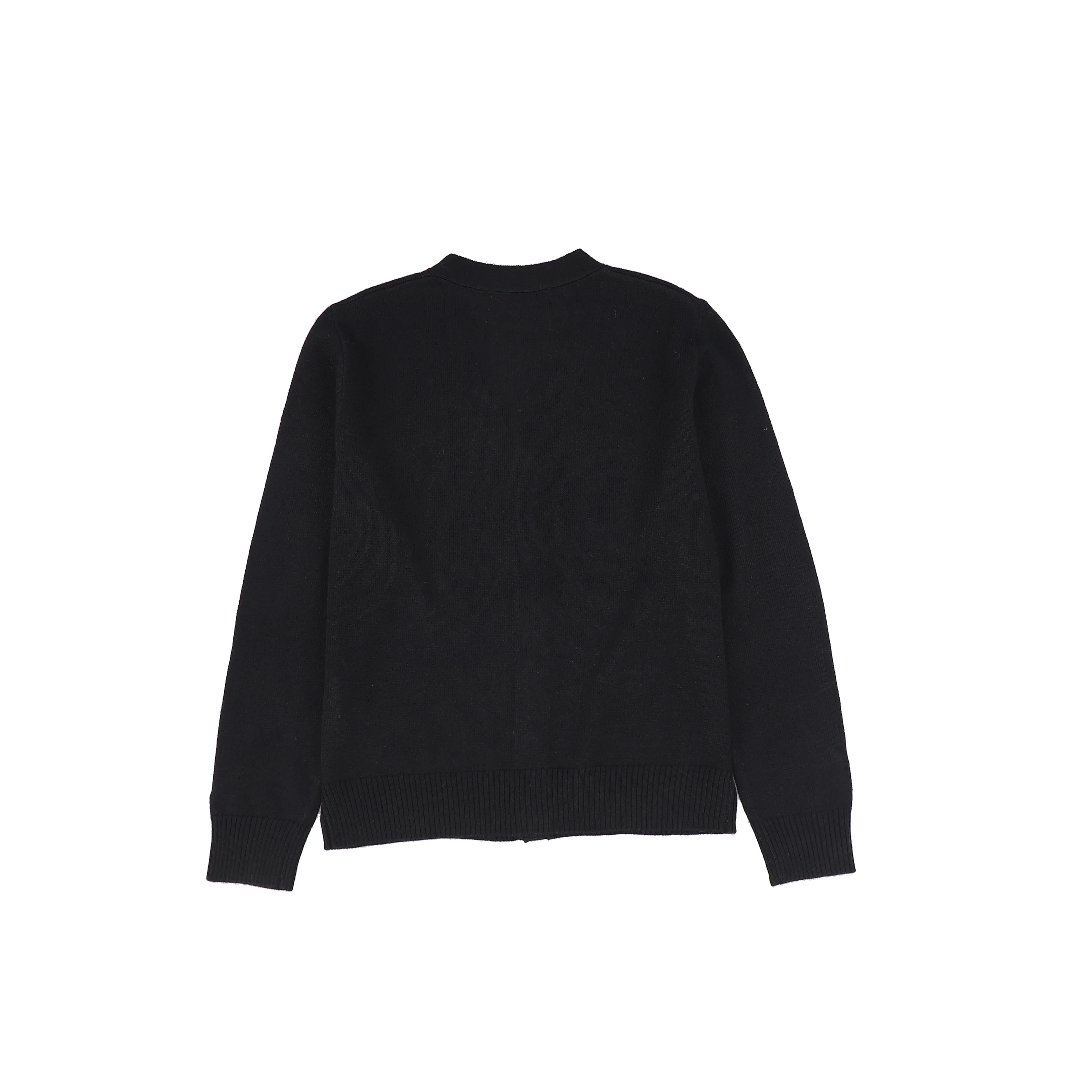 Le Bourdon Black Knit V-neck Cardigan [FINAL SALE] - Image 2