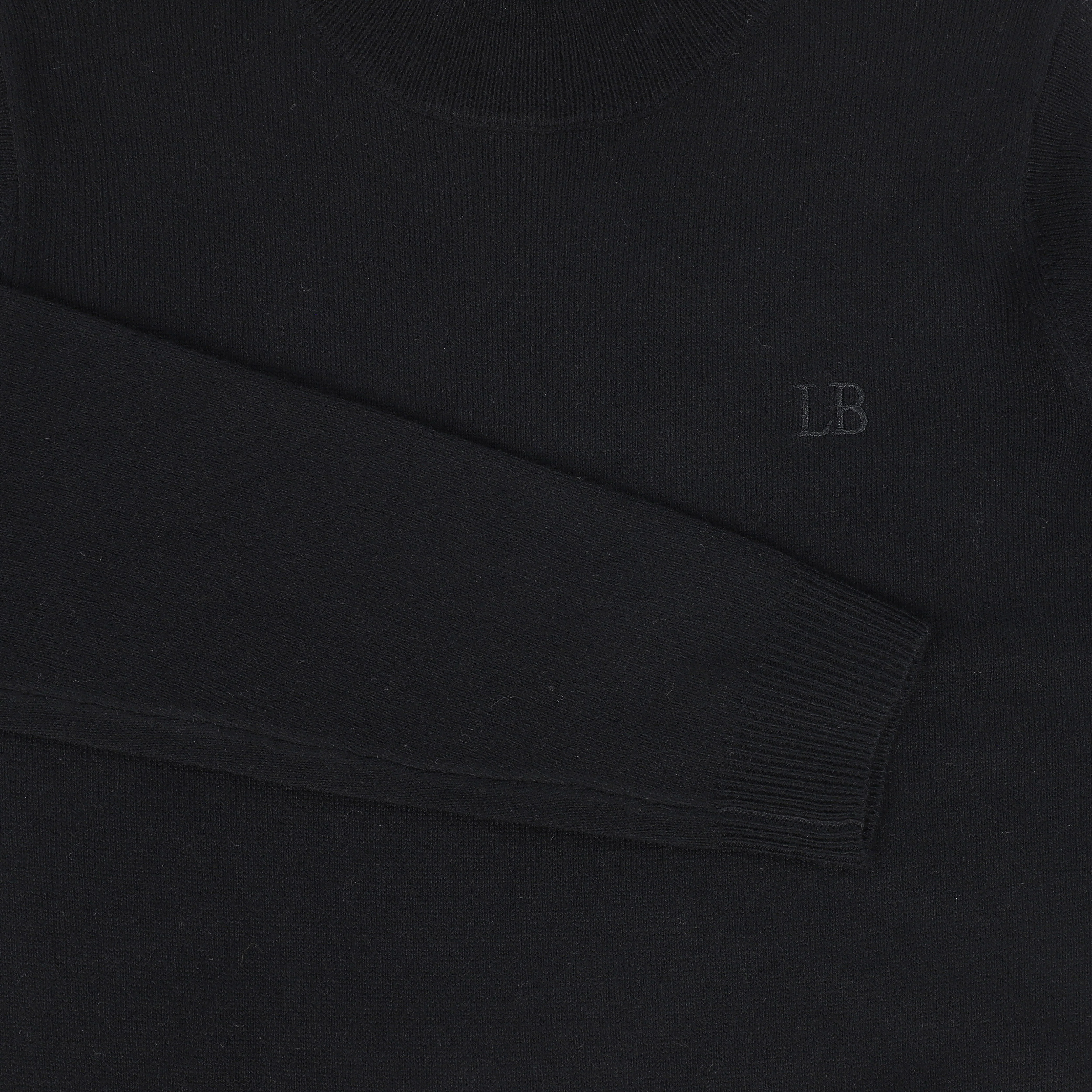 Le Bourdon Black Silk Knit Mock Neck Sweater [FINAL SALE] - Image 3
