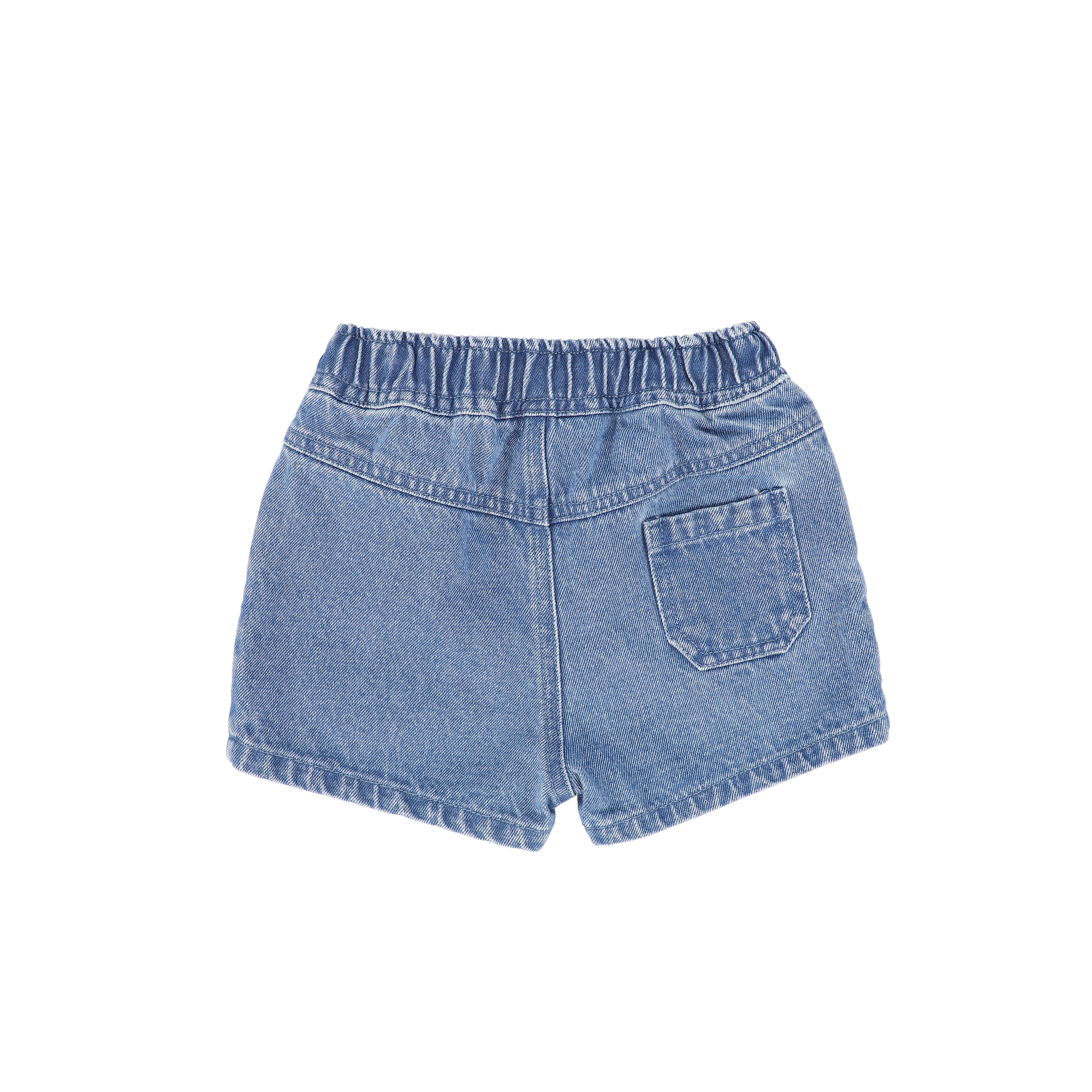 LE BOURDON BLUE DENIM POCKET SHORTS [FINAL SALE] - Image 2