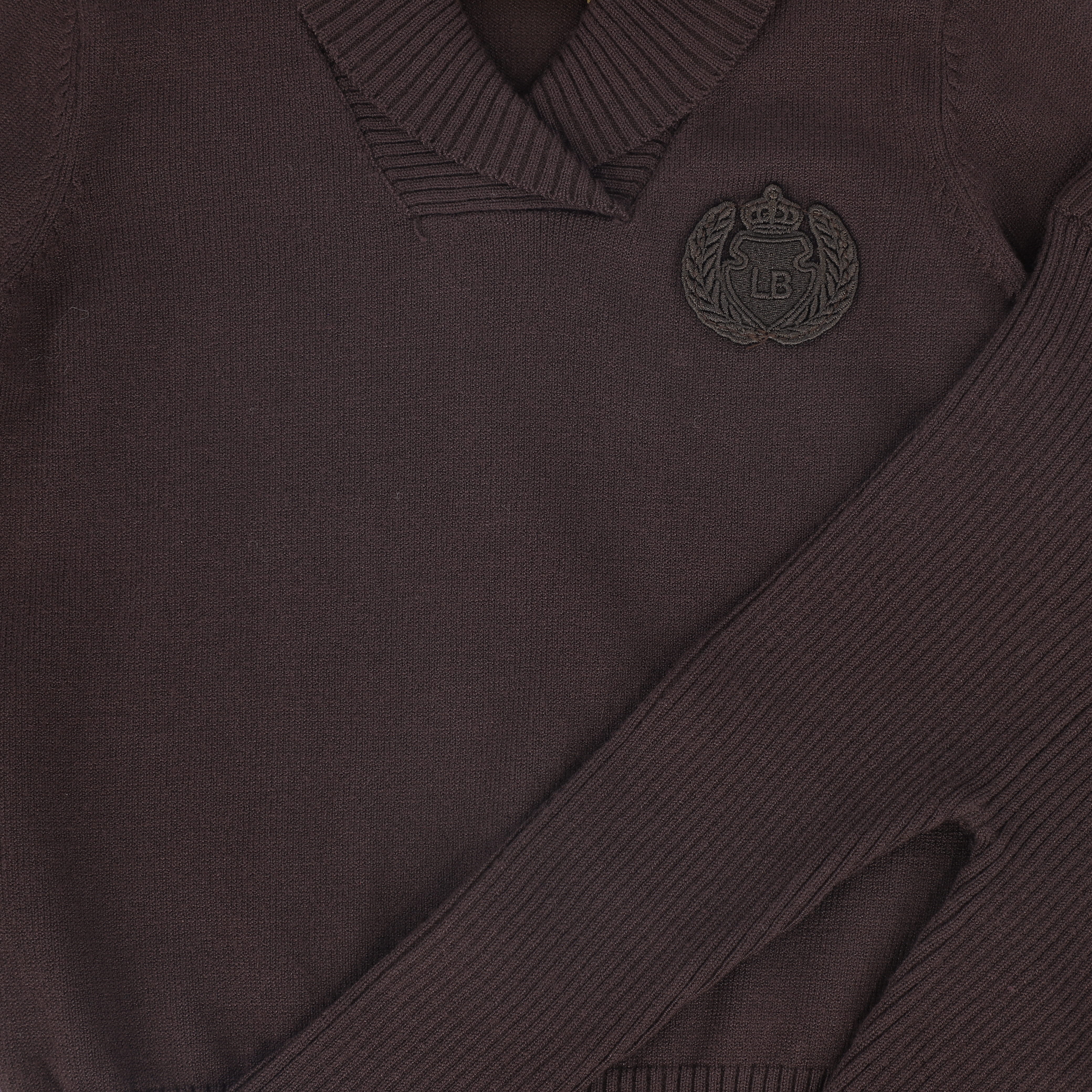LE BOURDON BROWN WRAP NECK SWEATER LEGGINGS SET [FINAL SALE] - Image 2
