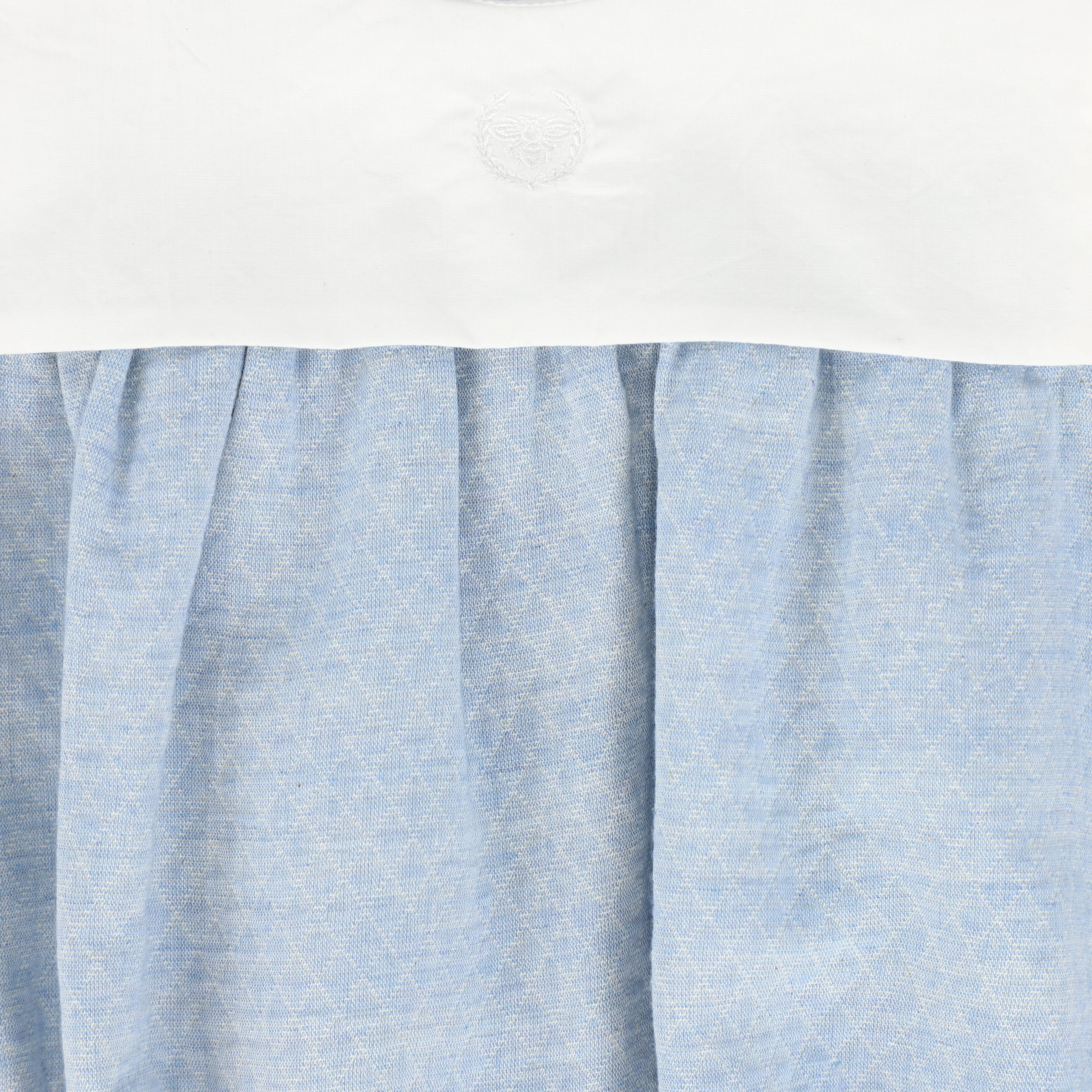 LE BOURDON LIGHT BLUE TEXTURED COLLAR ROMPER [FINAL SALE] - Image 3