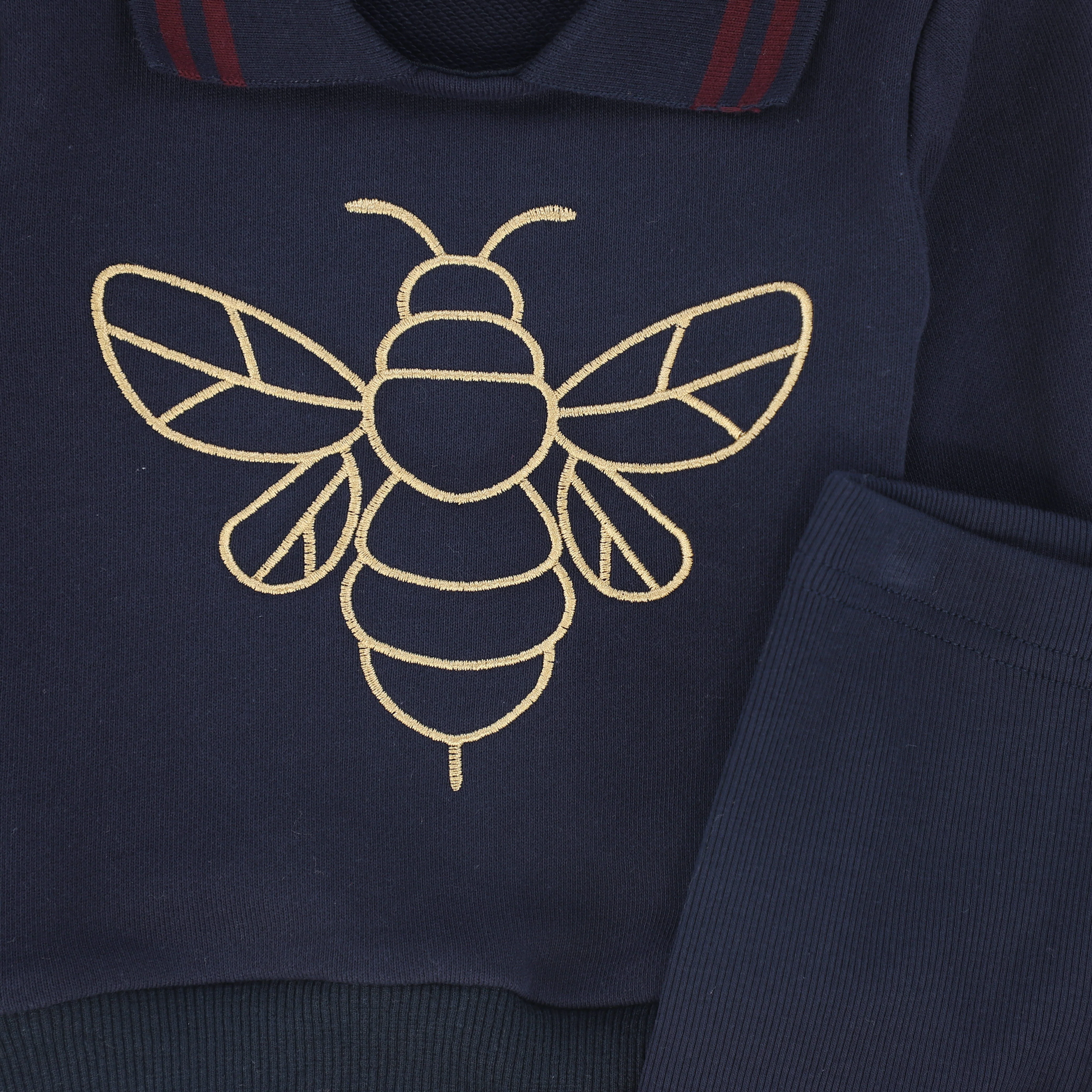 LE BOURDON NAVY BEE EMBROIDERED SWEATSHIRT SET [FINAL SALE] - Image 2