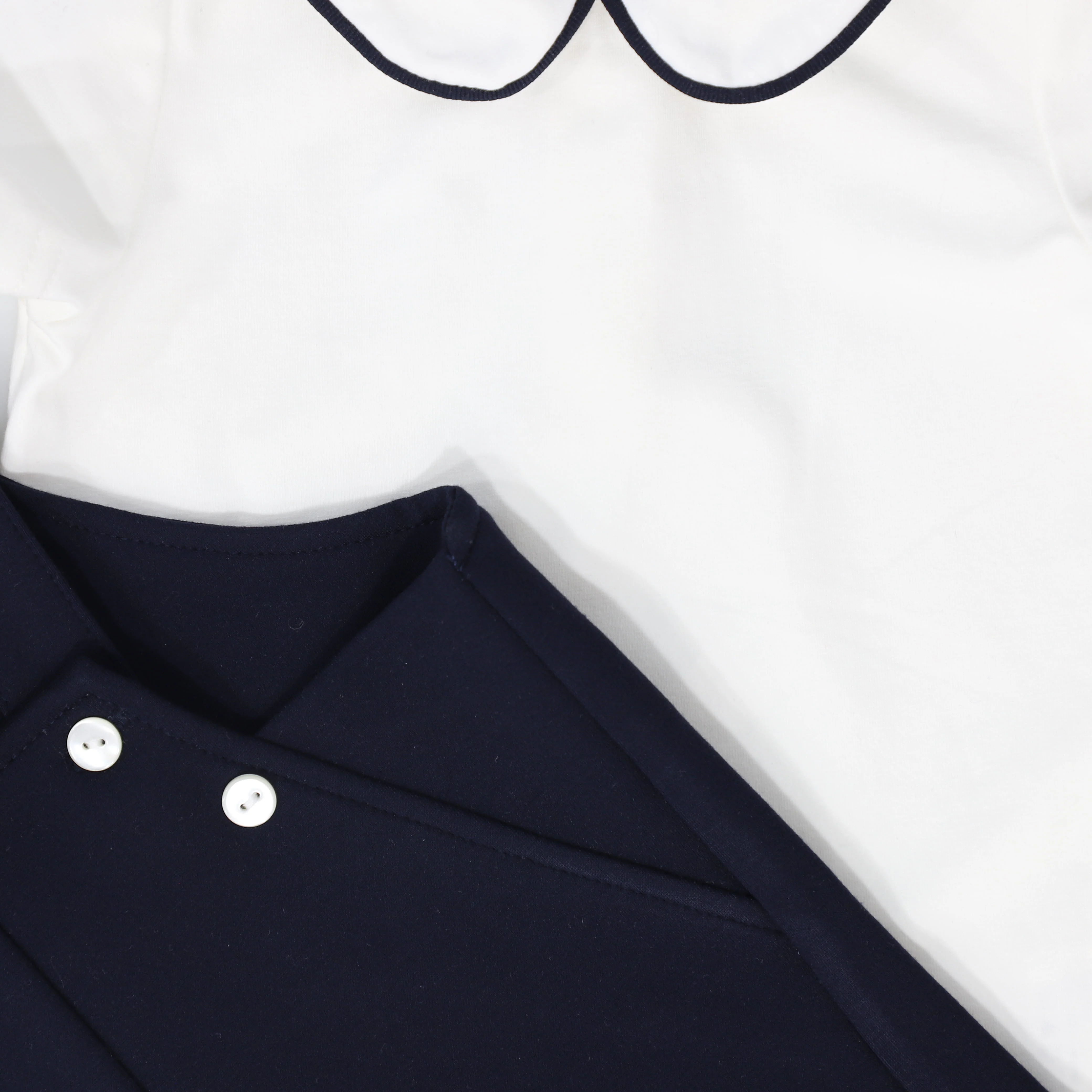 LE BOURDON NAVY BUTTON OVERALL SET [FINAL SALE] - Image 2