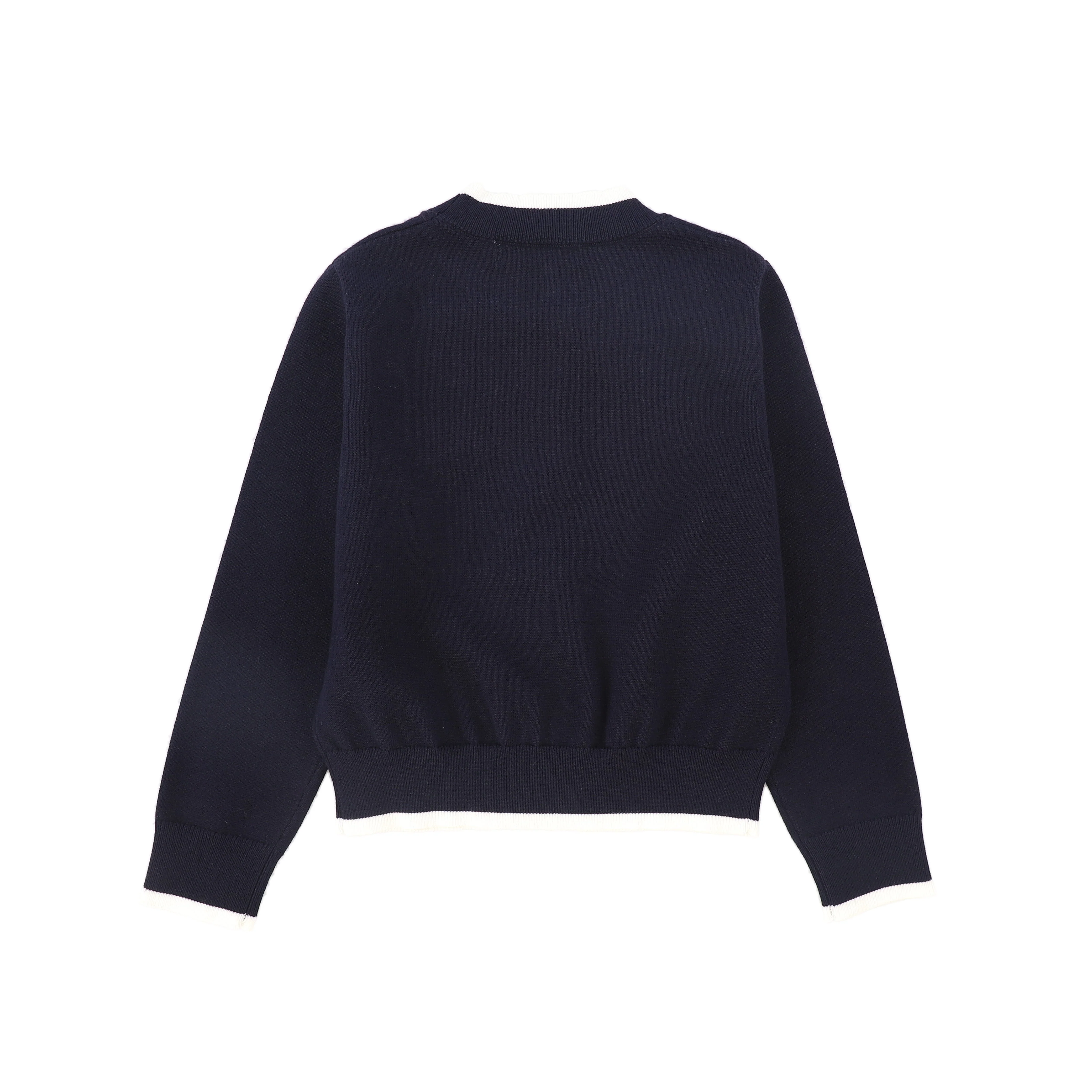 LE BOURDON NAVY TRIM BORDER SWEATER [FINAL SALE] - Image 2