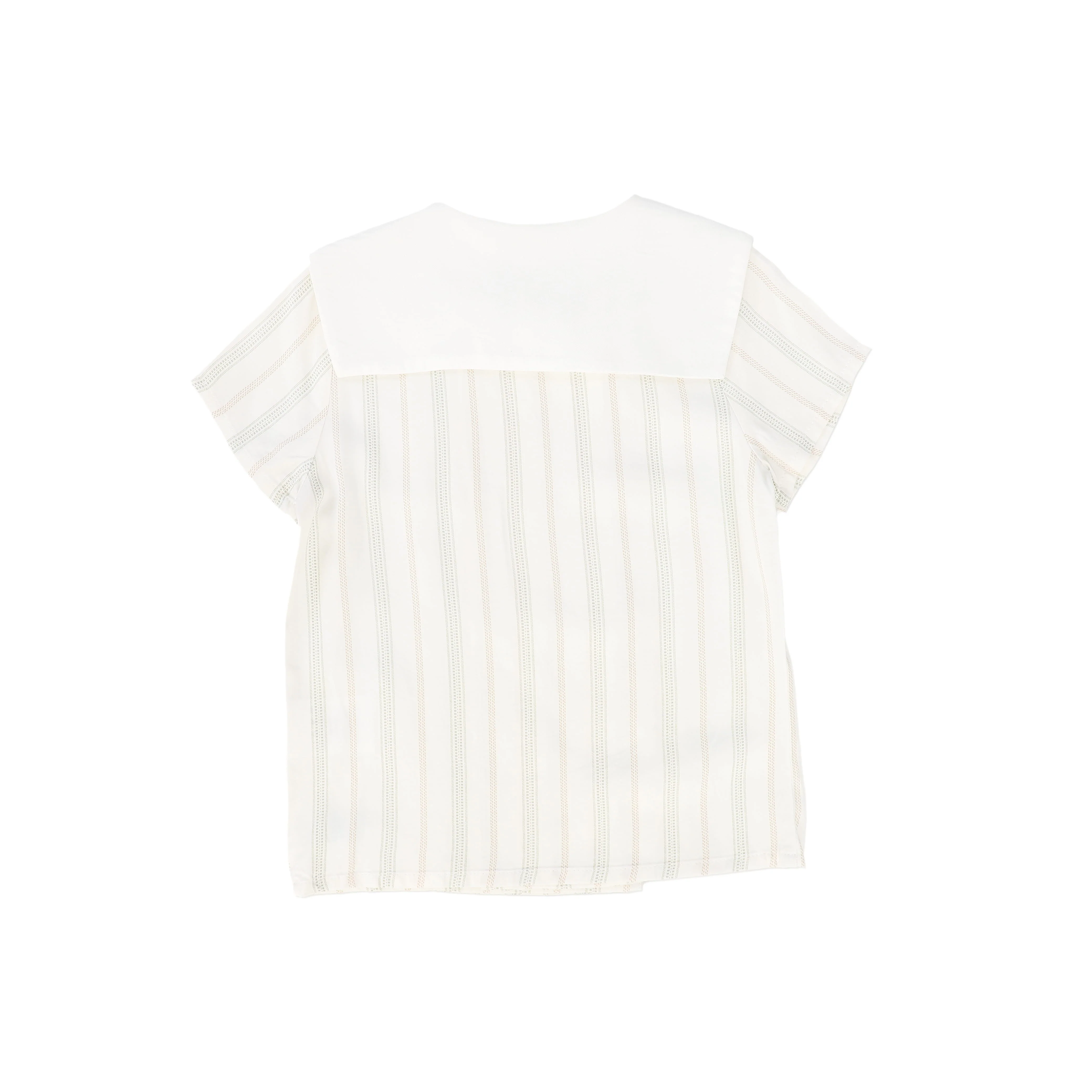 LE BOURDON SAGE STRIPE DOUBLE BREASTED TOP [FINAL SALE] - Image 2