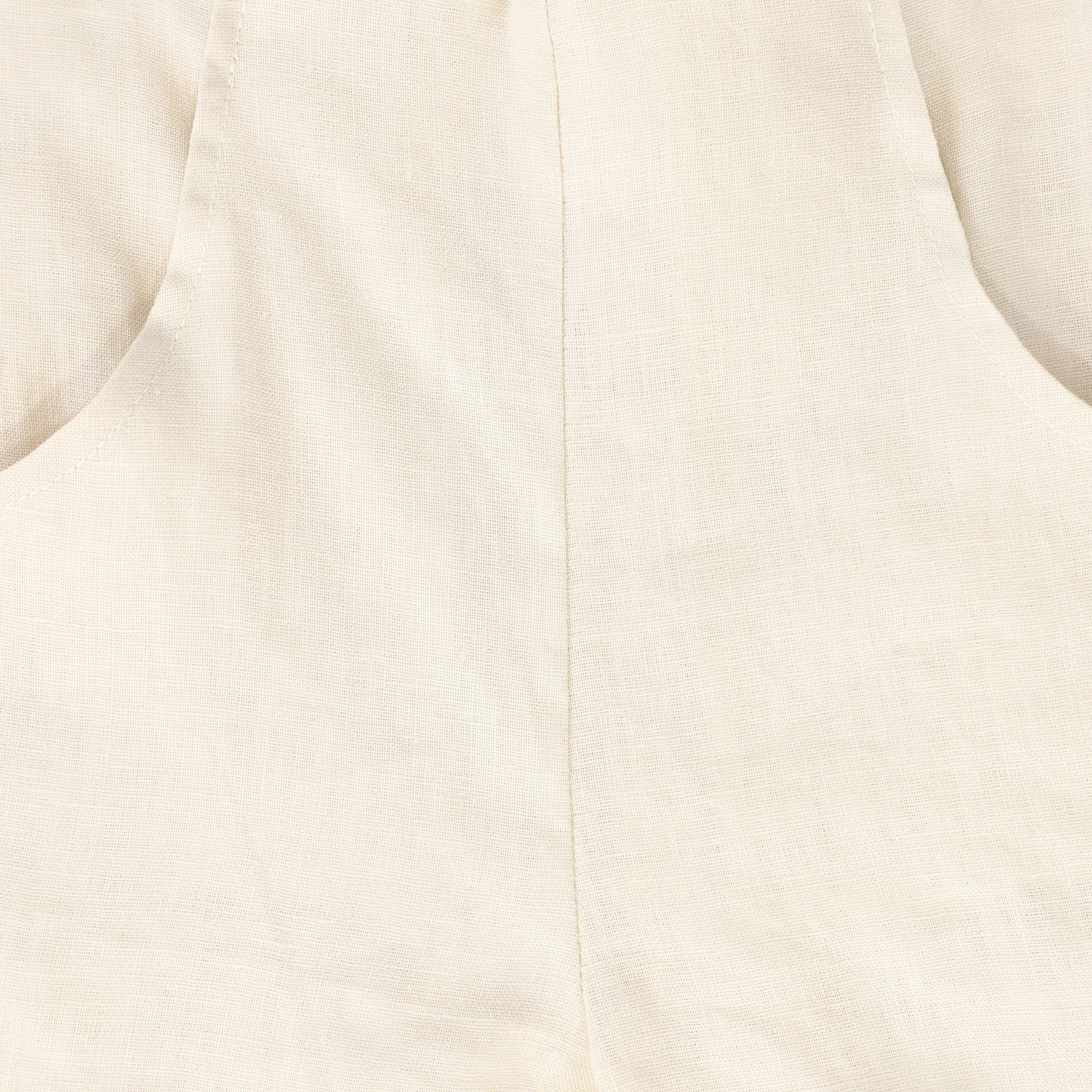 LE BOURDON TAN LINEN SEAM SHORTS [FINAL SALE] - Image 3