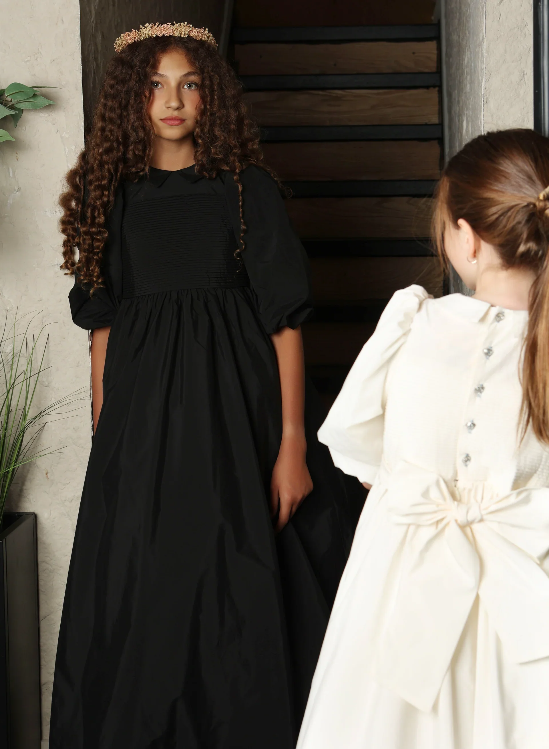 LITTLE TEMPEST BLACK TAFFETA GOWN - Image 2
