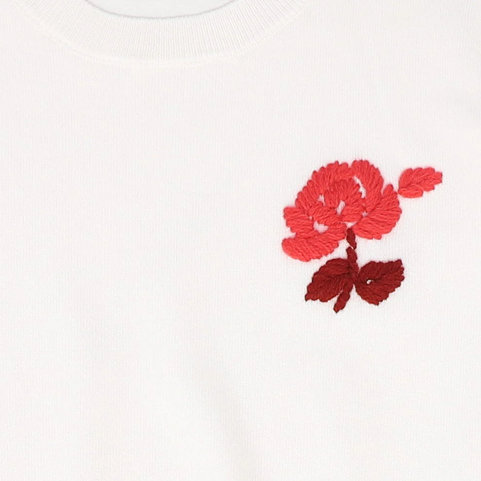 MALLORY AND MERLOT CREAM KNIT EMBROIDERED SWEATER [FINAL SALE] - Image 2